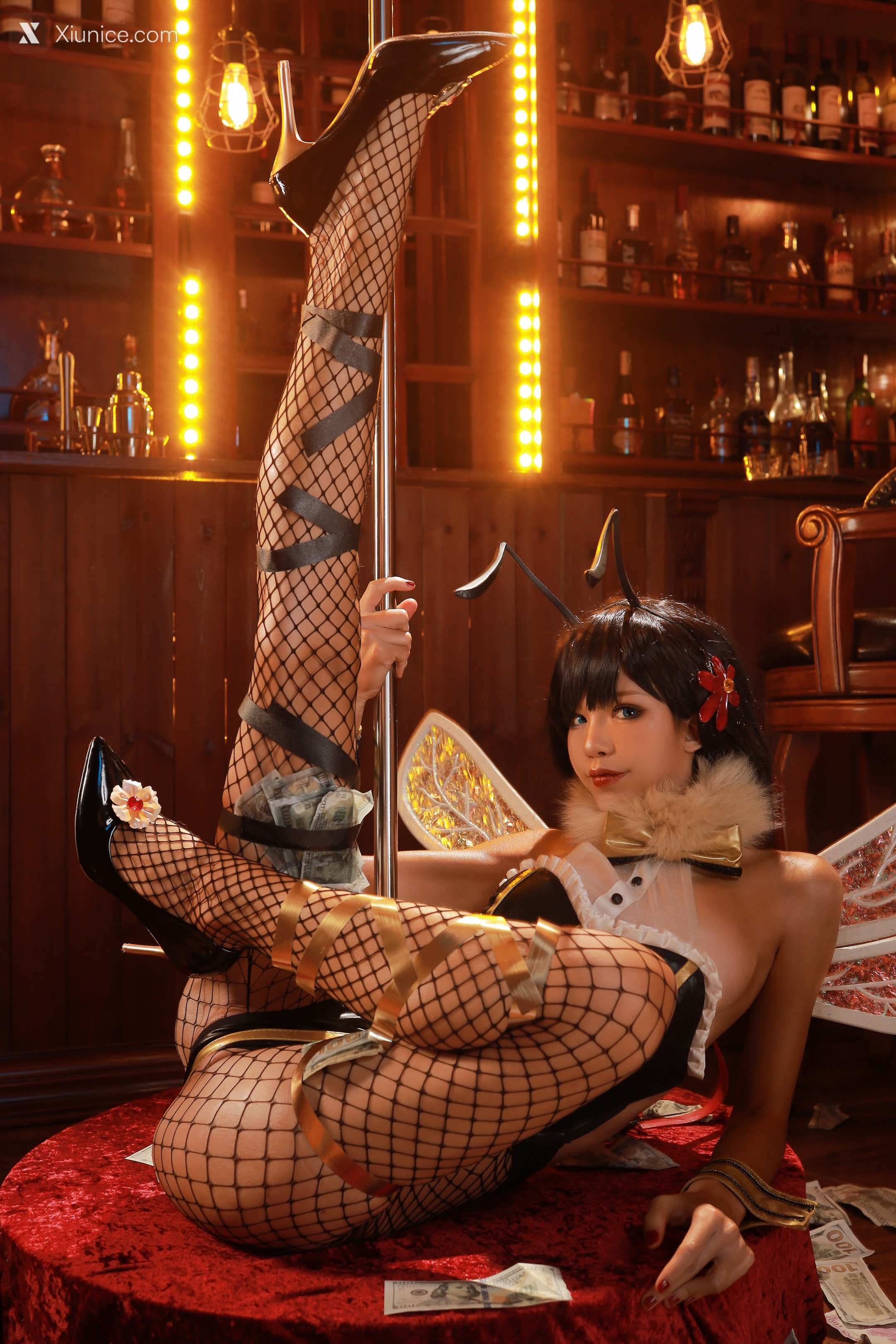 Coser@水淼Aqua – Vol.067 婚纱+黑皮蜜蜂 第70张