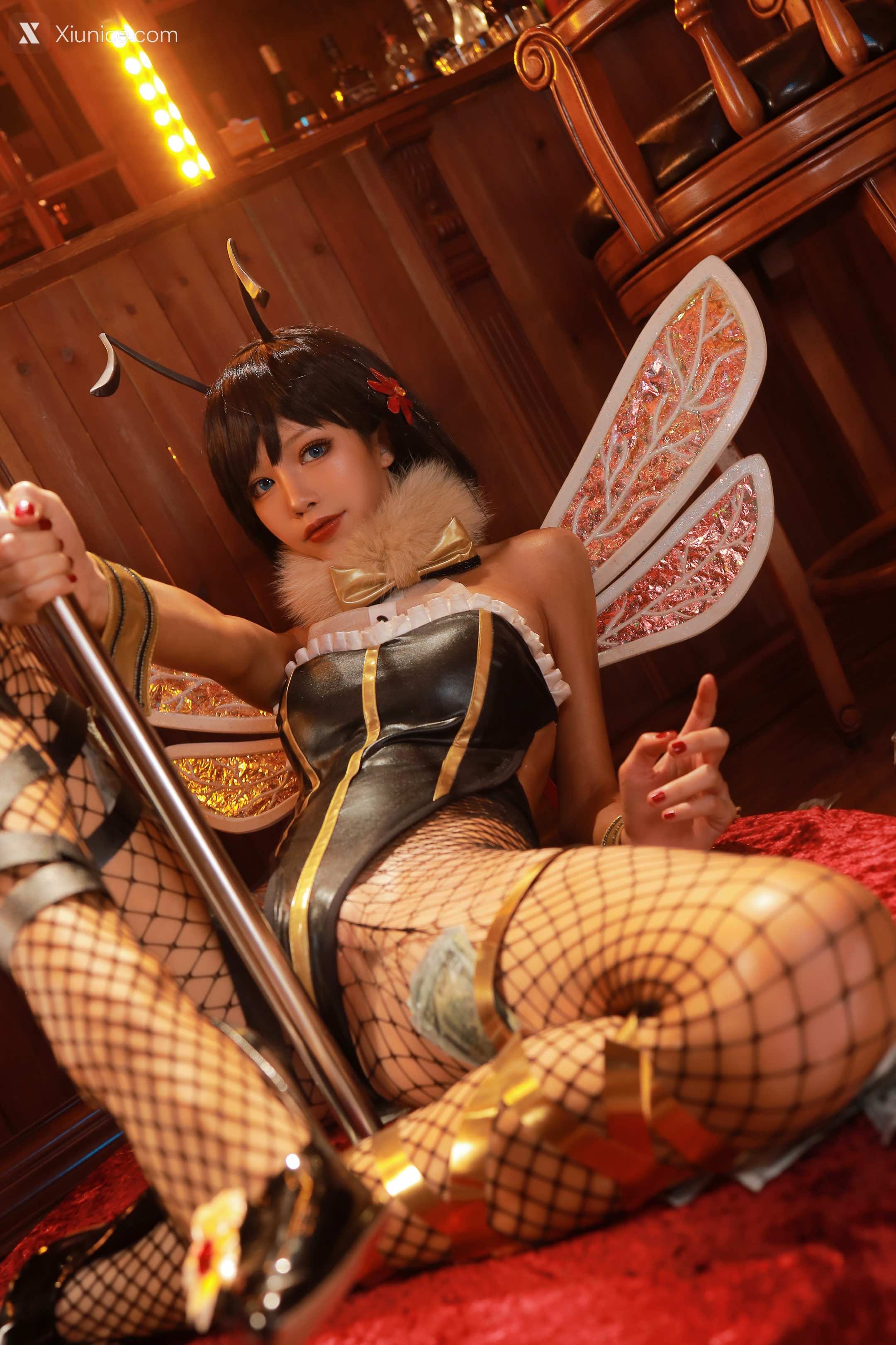 Coser@水淼Aqua – Vol.067 婚纱+黑皮蜜蜂 第78张