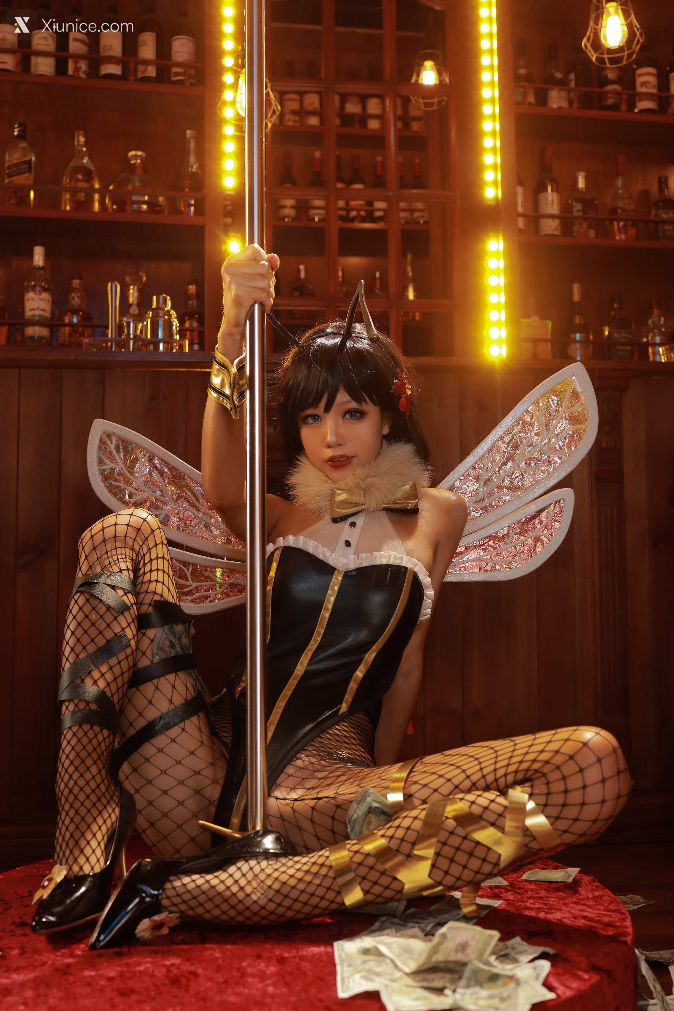 Coser@水淼Aqua – Vol.067 婚纱+黑皮蜜蜂 第76张
