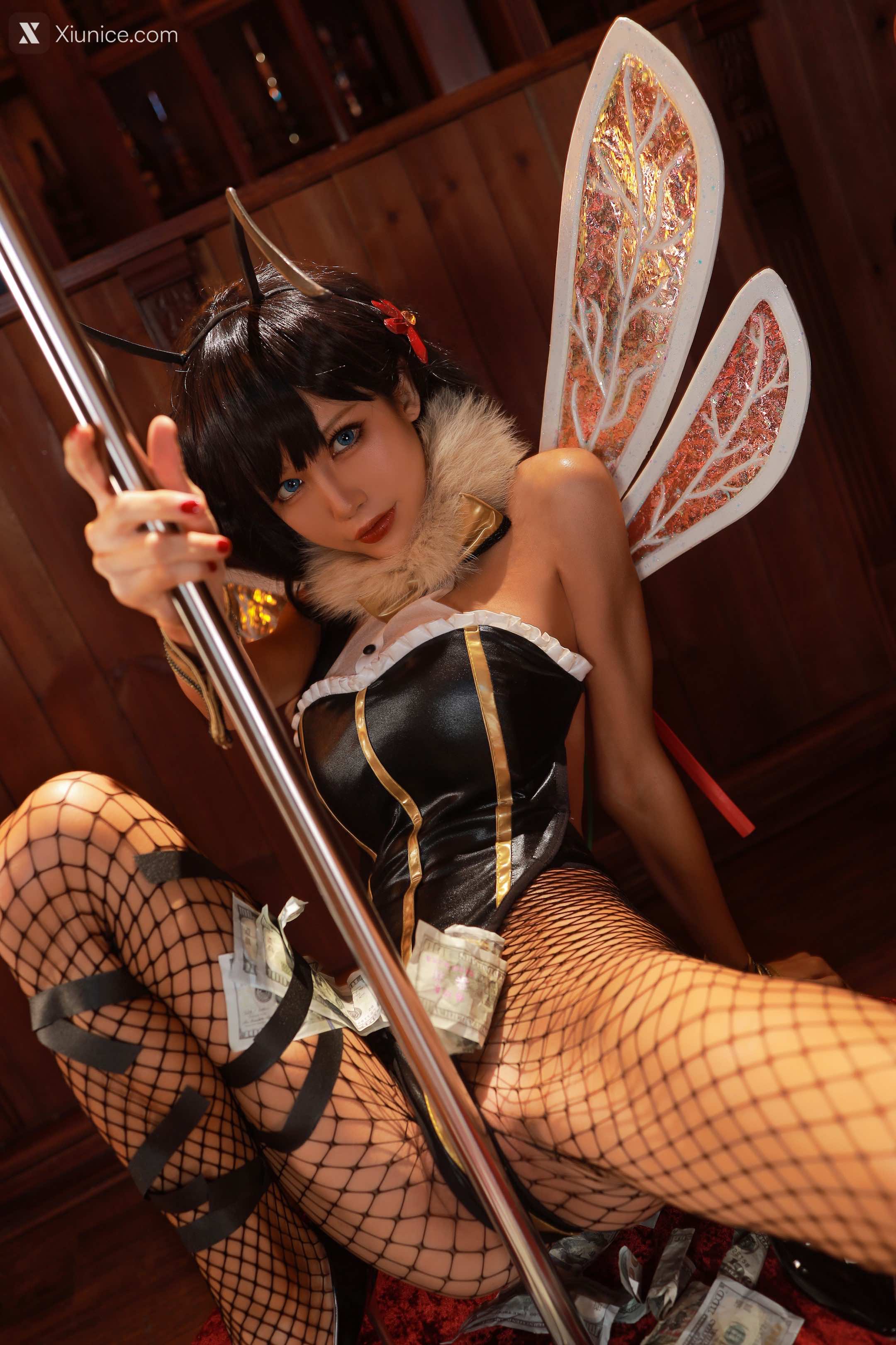 Coser@水淼Aqua – Vol.067 婚纱+黑皮蜜蜂 第63张
