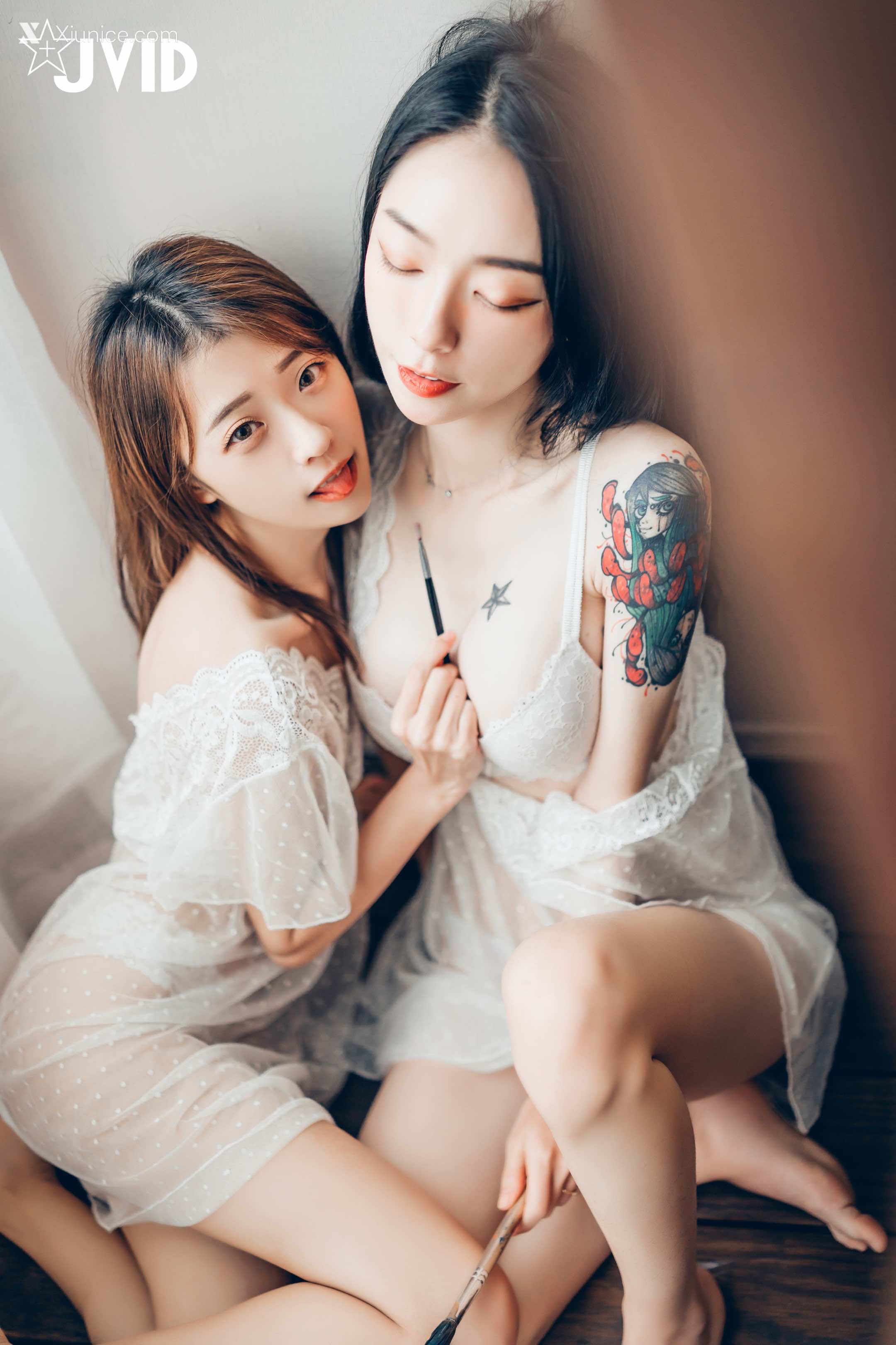 JVID – 妍妍 Angel & 飘飘 – 百合花神の美少女-最色色嘗試-辰辰特別客串！色色最大突破 第31张