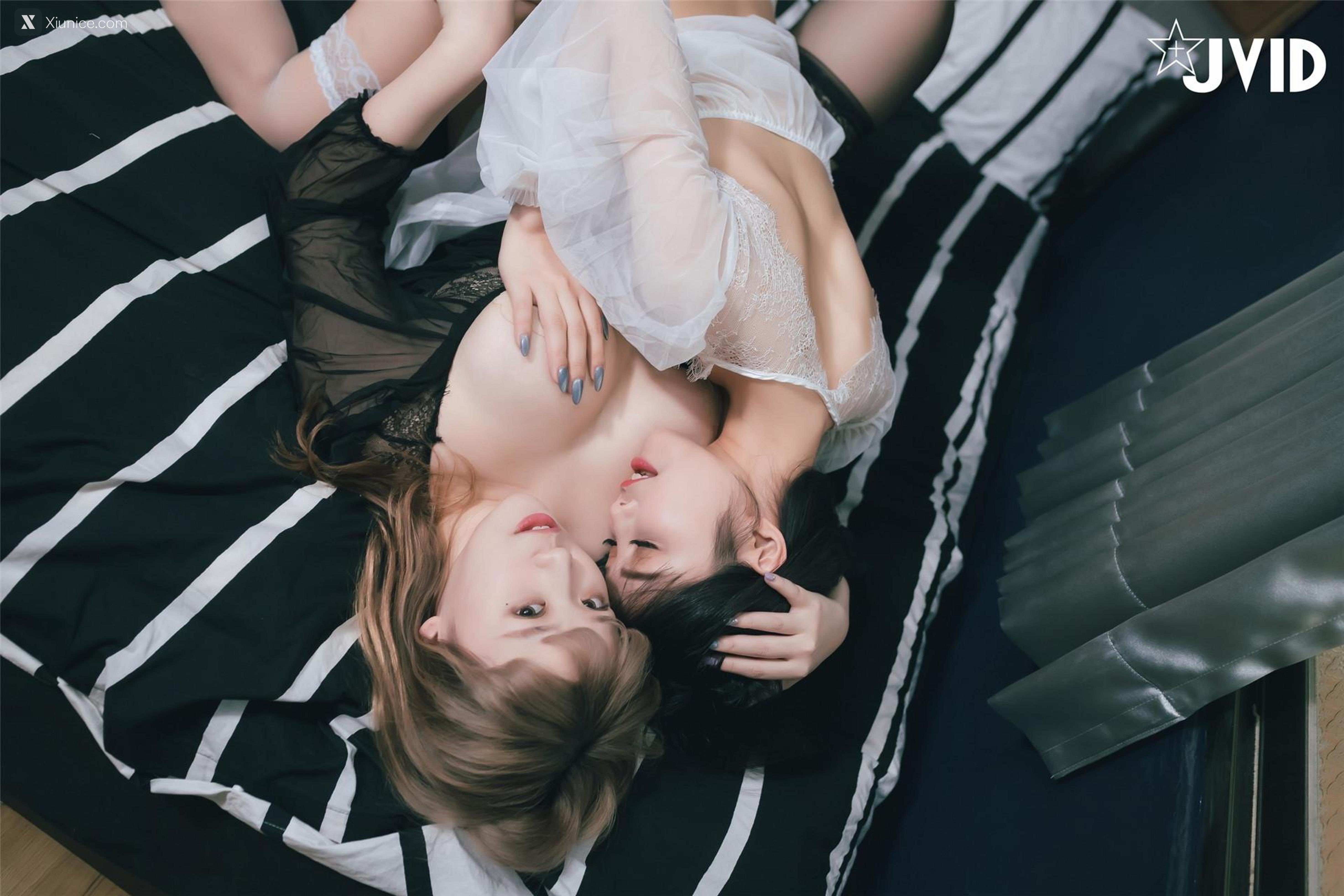 JVID – Linda & Ruru – 巨乳女神的碰撞_性感小恶魔-雪白H乳-极致美尻 第103张