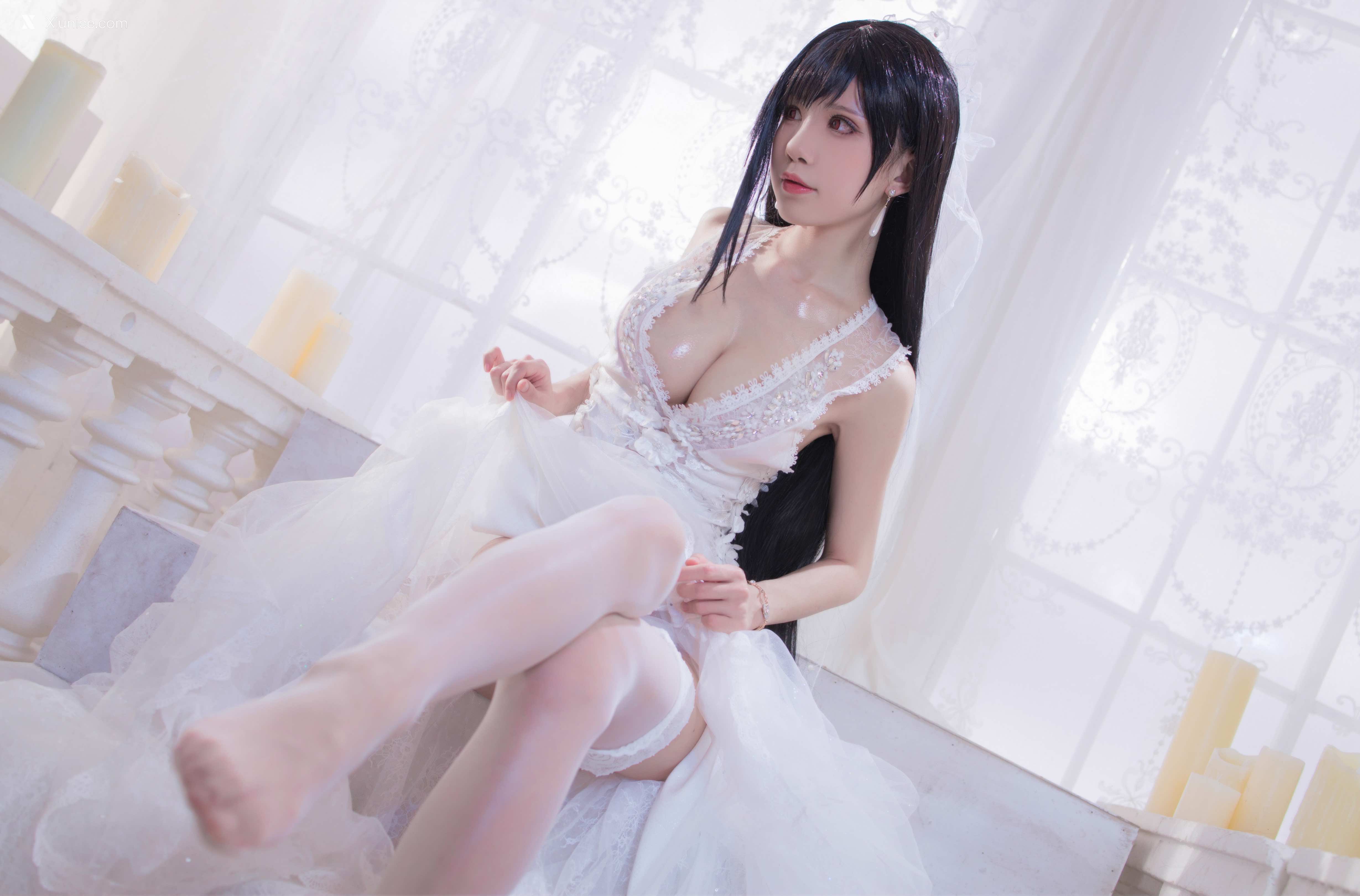 Coser@水淼Aqua – Vol.067 婚纱+黑皮蜜蜂 第33张