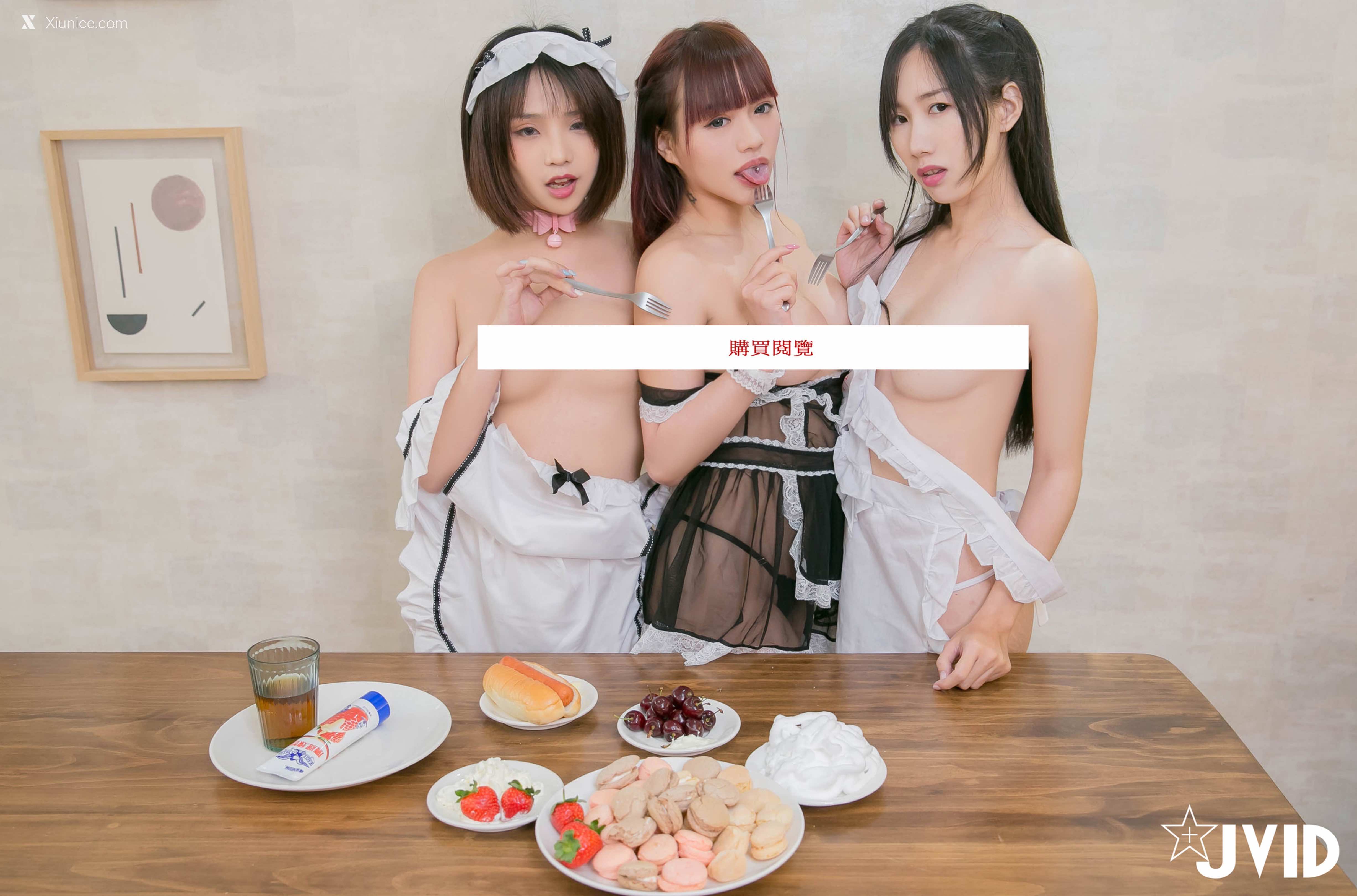 JVID – 最狂色气 5人厨娘 淫乱满点 围炉后的淫春梦幻点心上菜 第37张