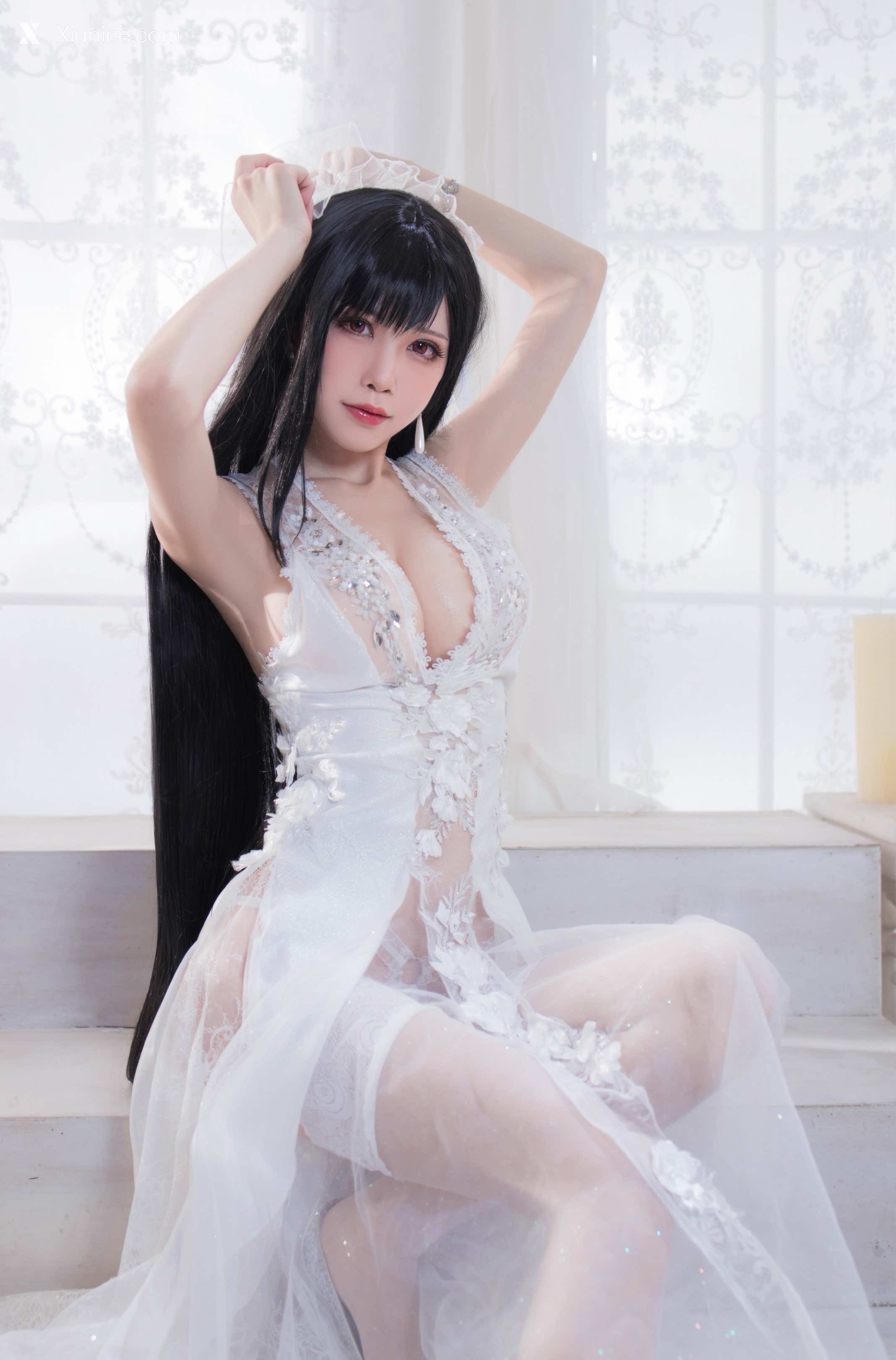 Coser@水淼Aqua – Vol.067 婚纱+黑皮蜜蜂 第11张