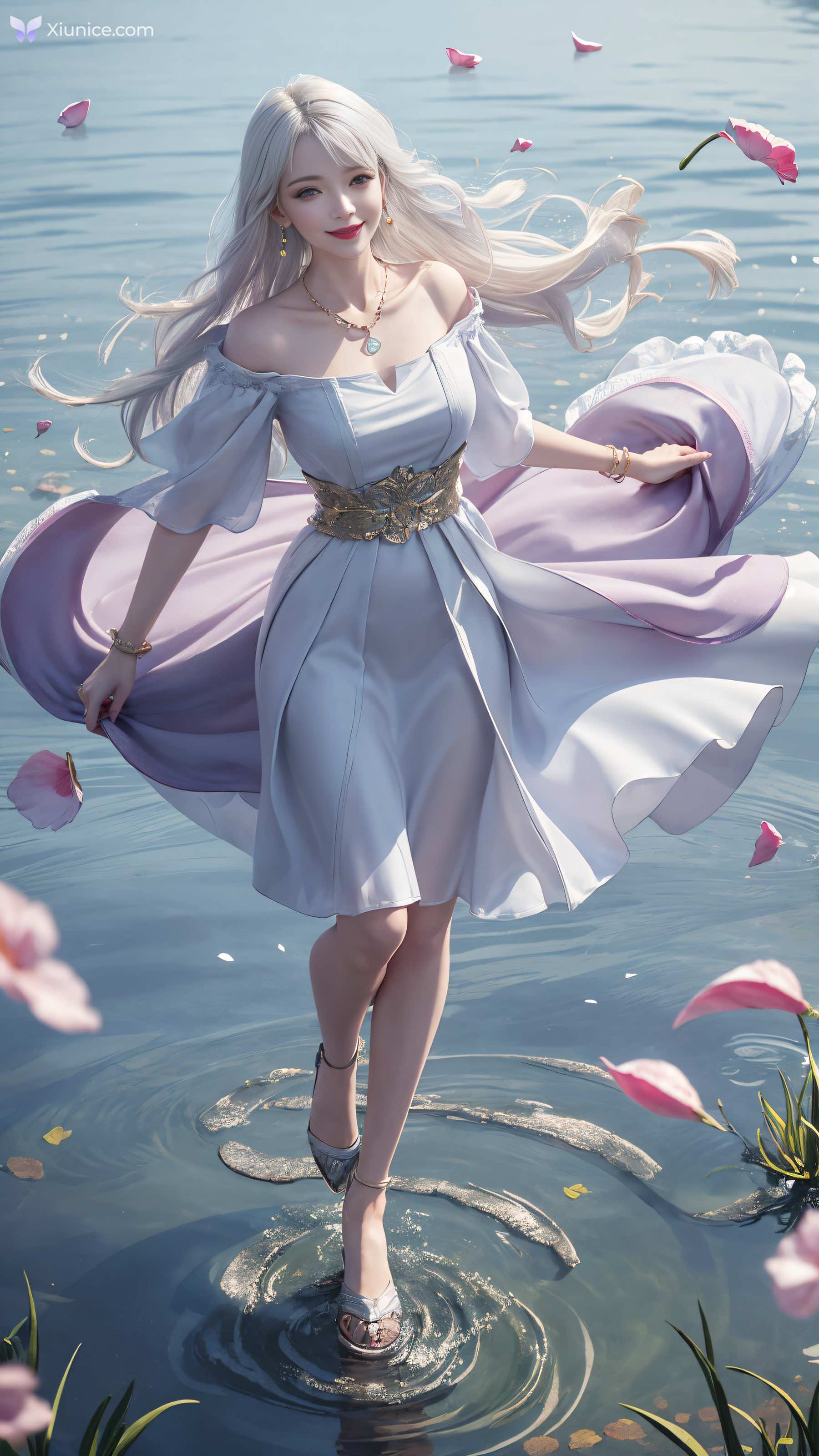 AI Girl 玉兔画画M 第1张