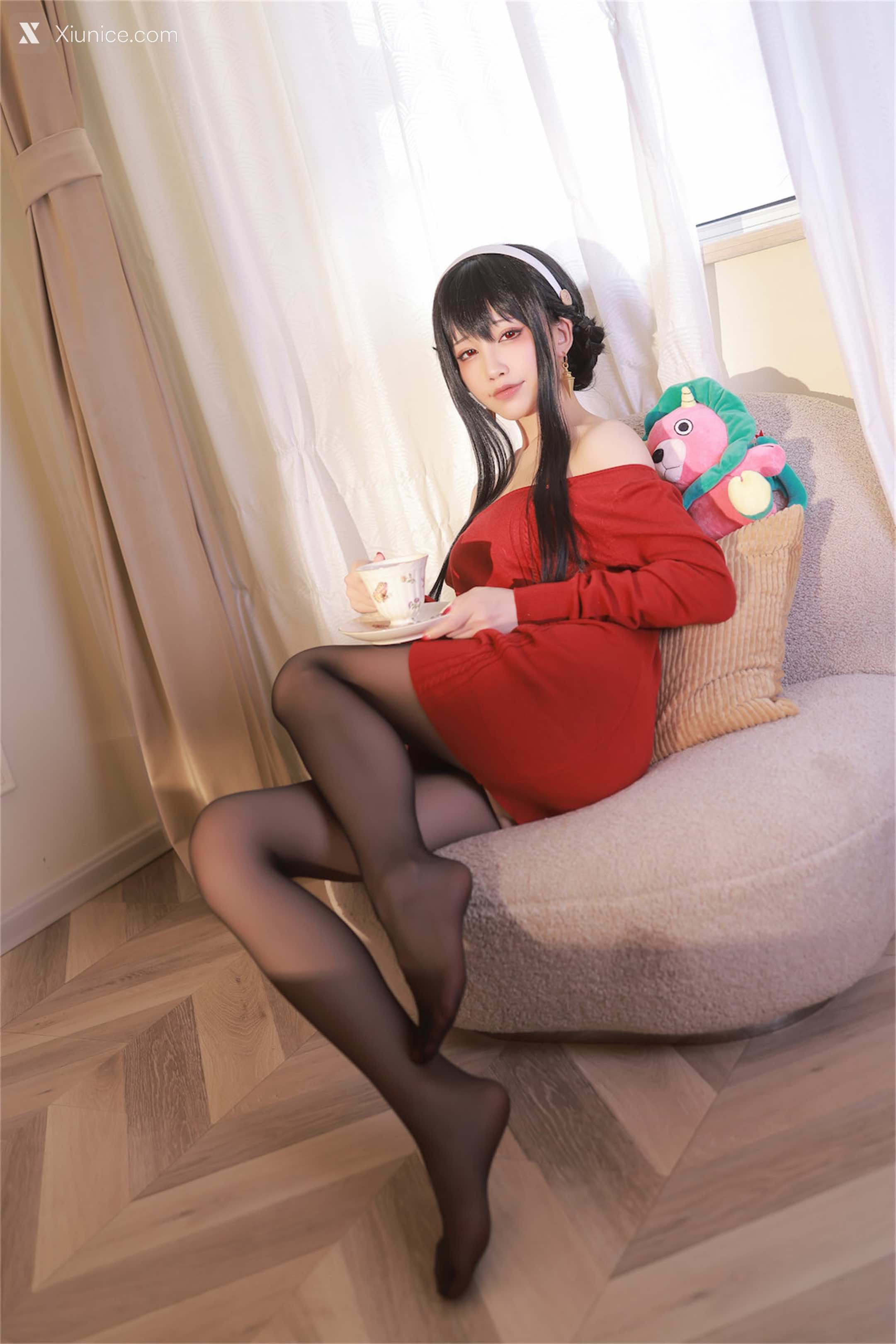 Coser@水淼Aqua – Vol.156 约尔红毛衣 第1张