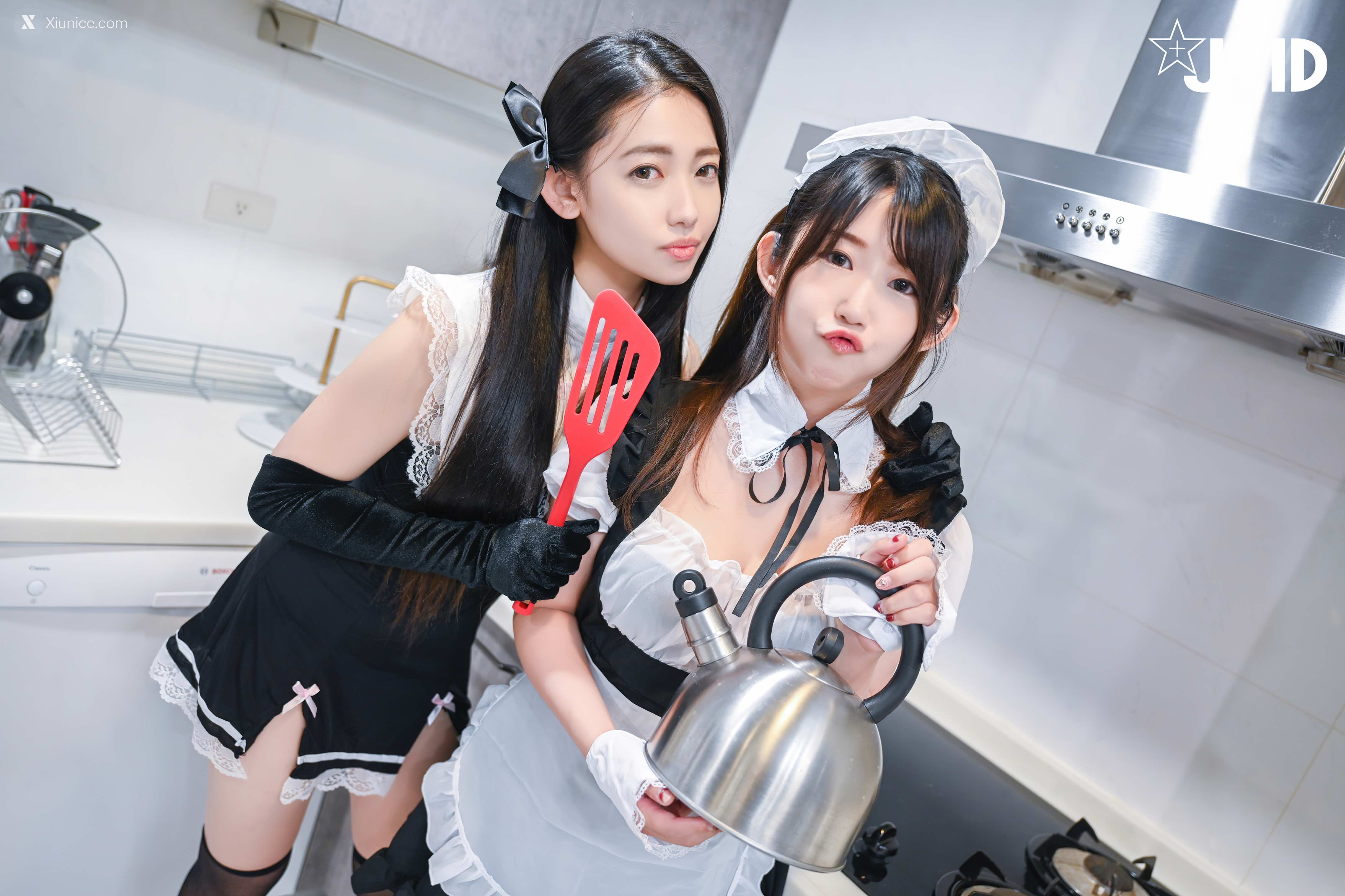 JVID – 夏暮光 + 肉包 – 豪宅雙女僕餐桌激烈碰撞 第58张