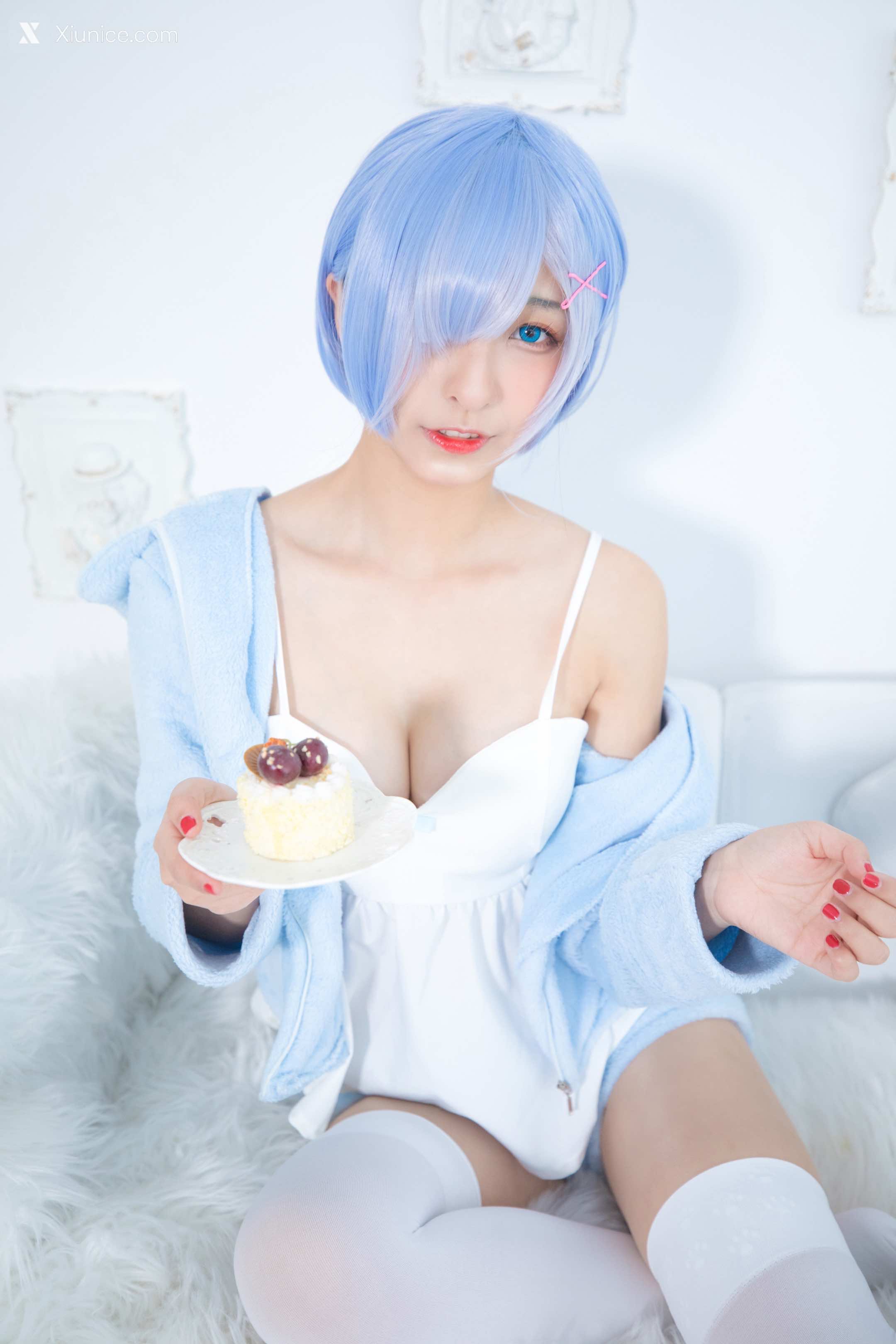 Coser@神楽坂真冬 Vol.005 蕾姆 Milk by blue 第2张