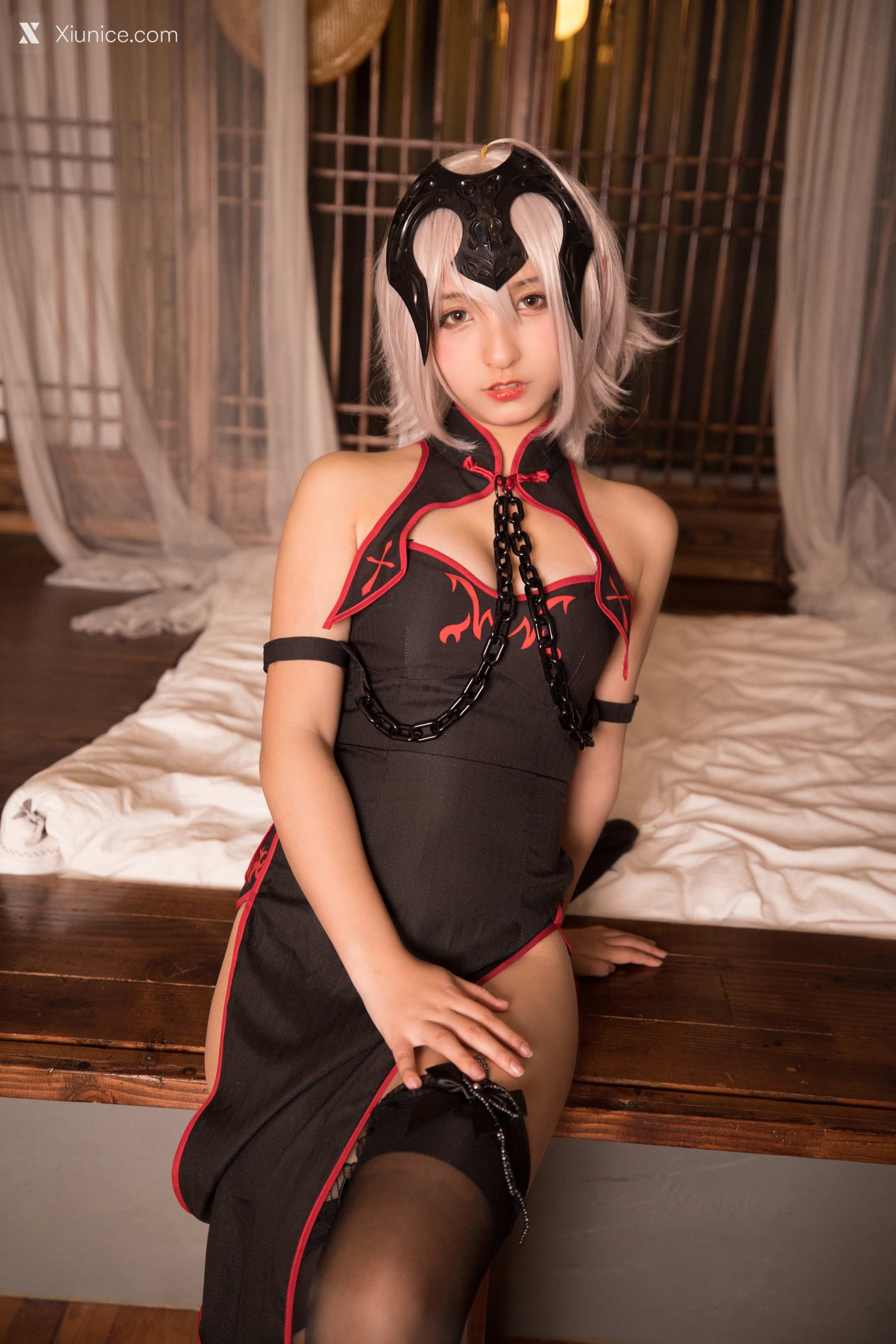 Coser@神楽坂真冬 Vol.016 旗袍黑贞 第93张