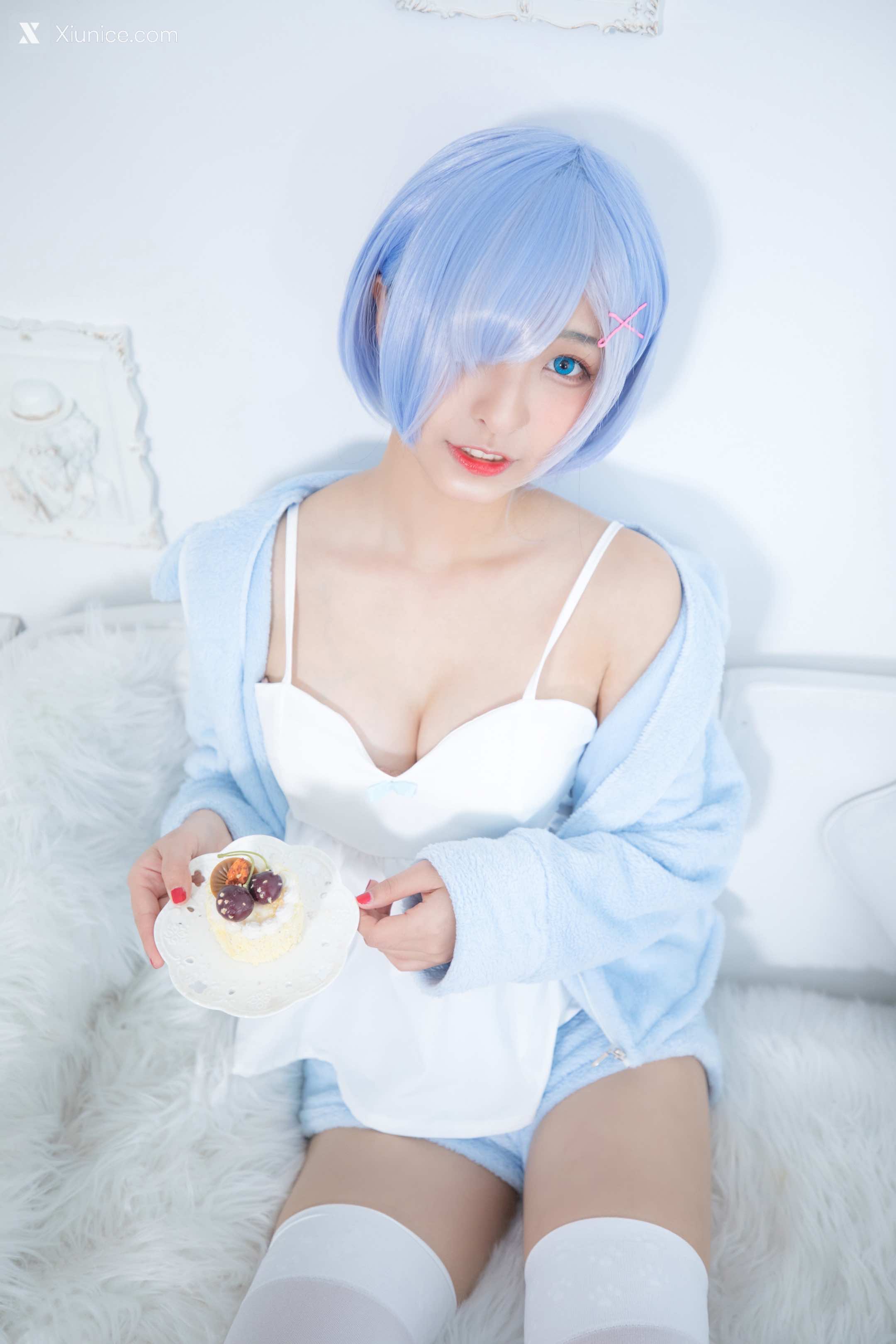 Coser@神楽坂真冬 Vol.005 蕾姆 Milk by blue 第1张