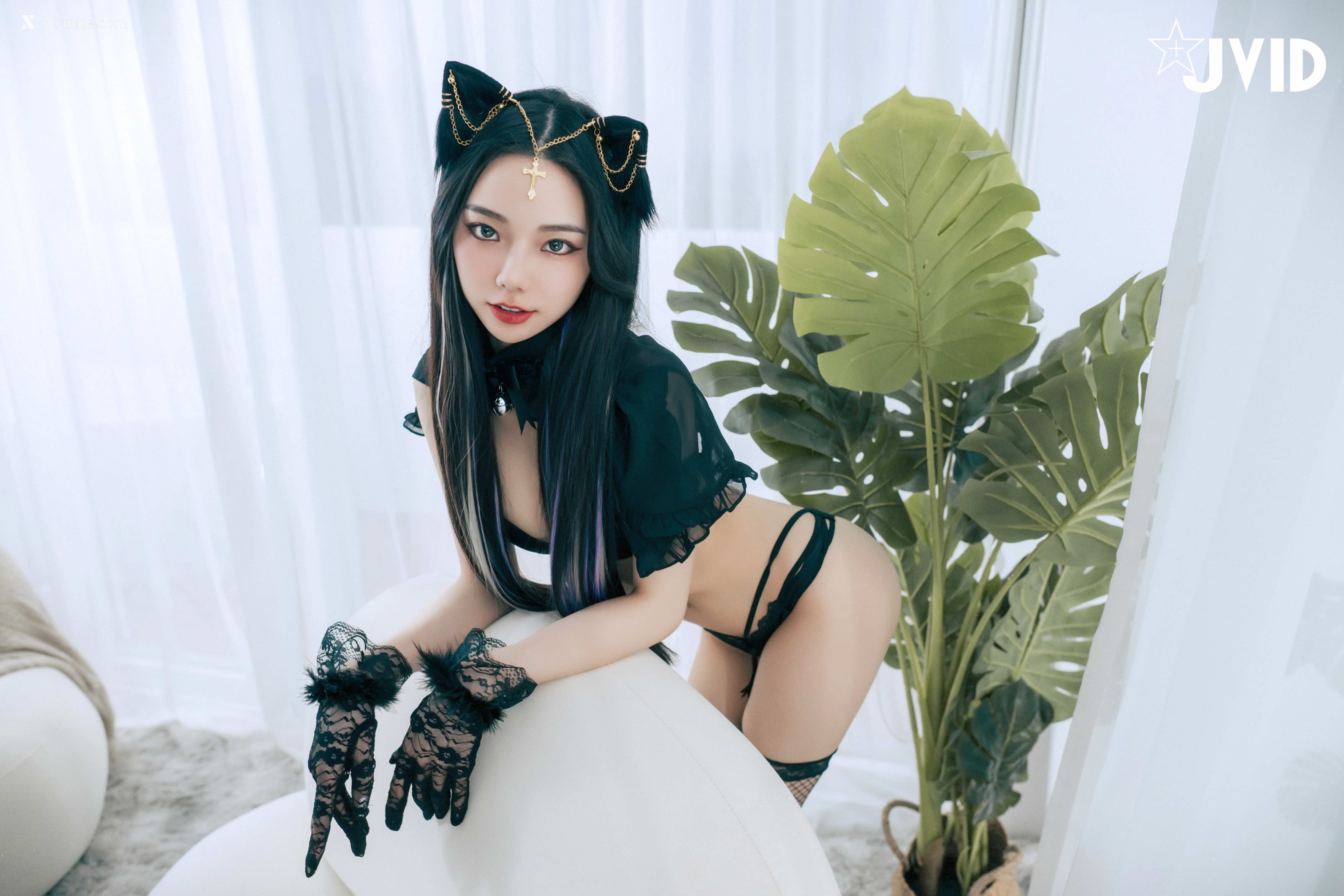 JVID – 啾啾 – 牛奶成功收編冶豔的黑貓娘 第38张