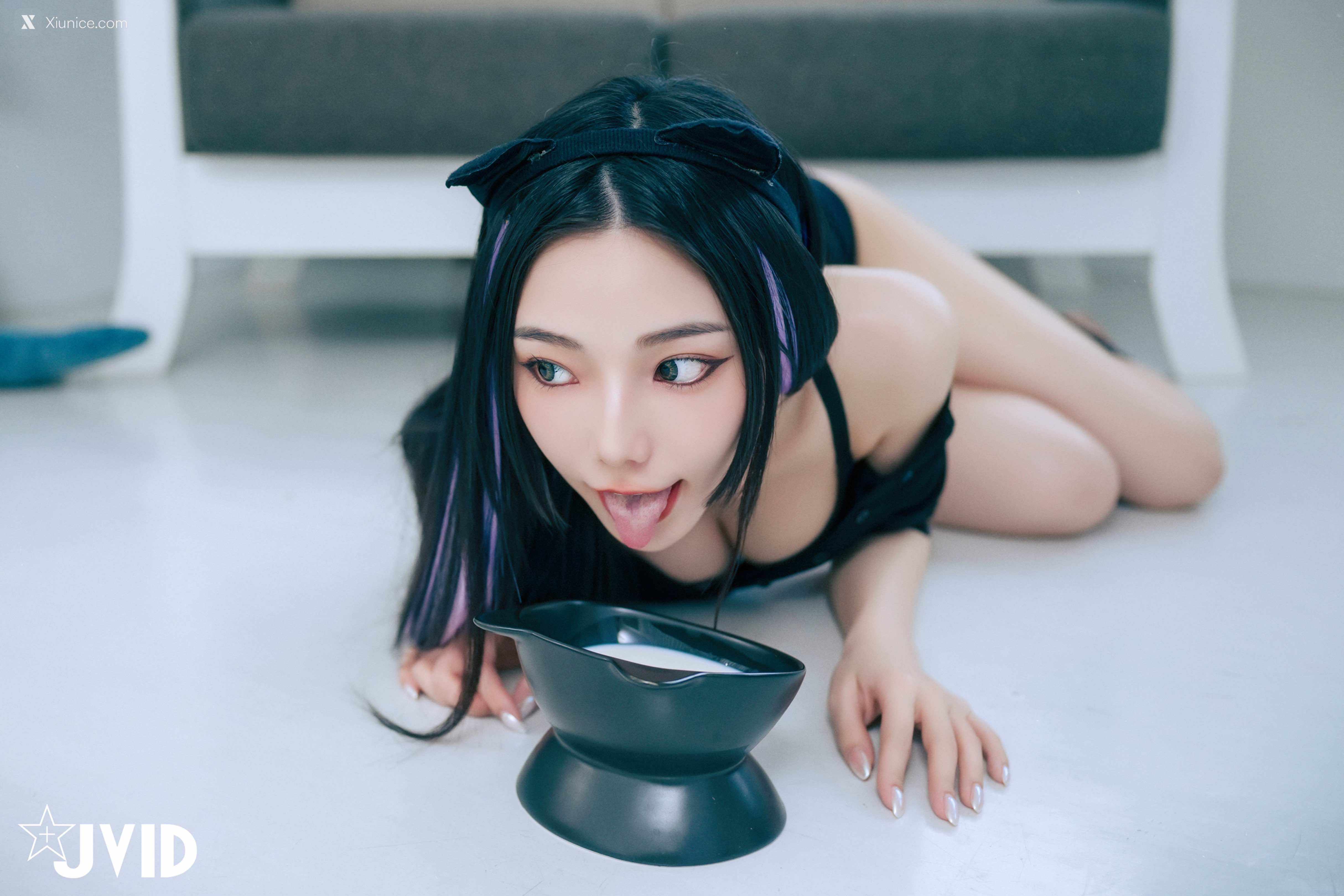 JVID – 啾啾 – 牛奶成功收編冶豔的黑貓娘 第183张