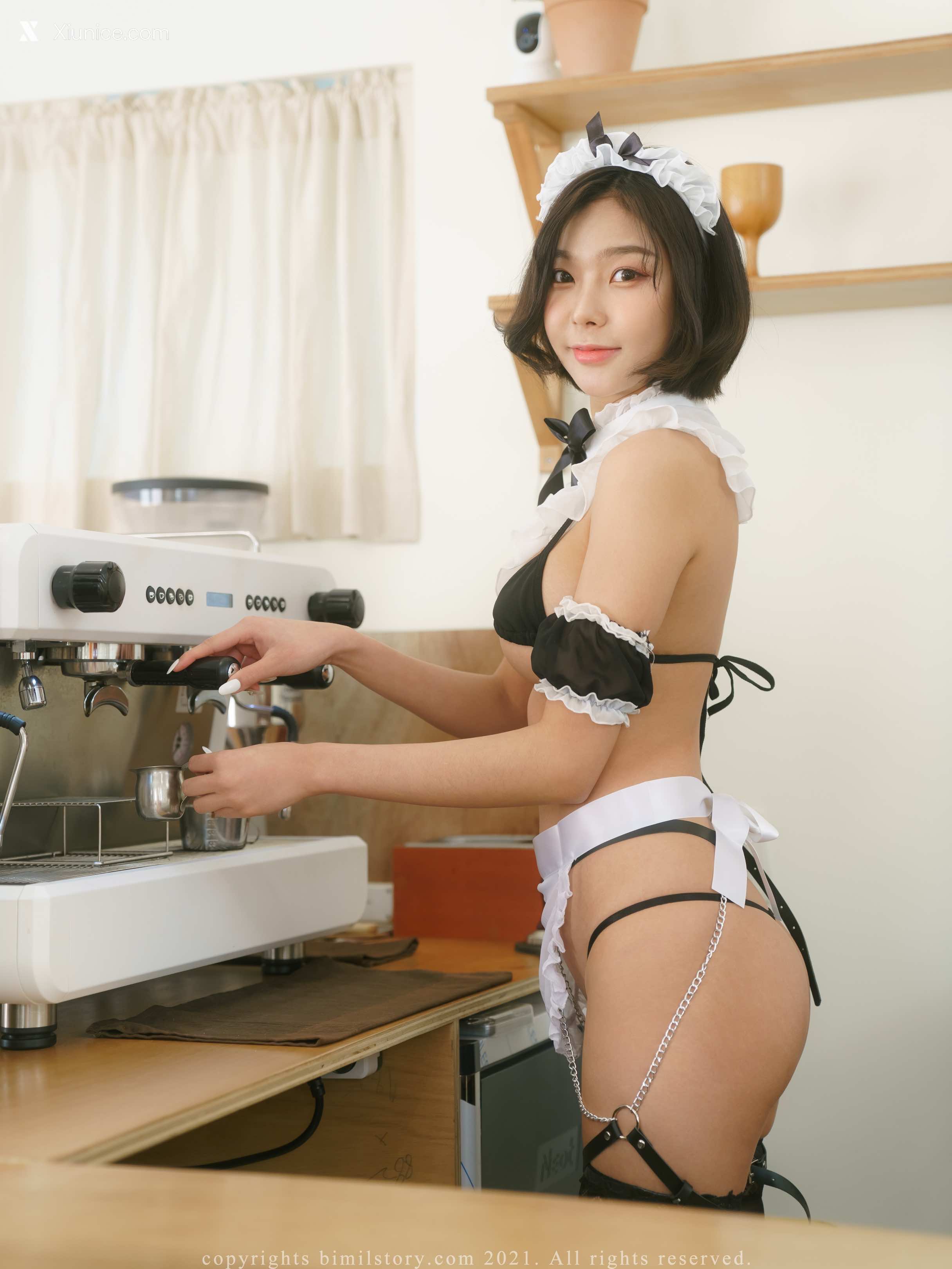 Bimilstory Mina (민아) Vol.15 Maid Cafe Realization of Imagination 第42张