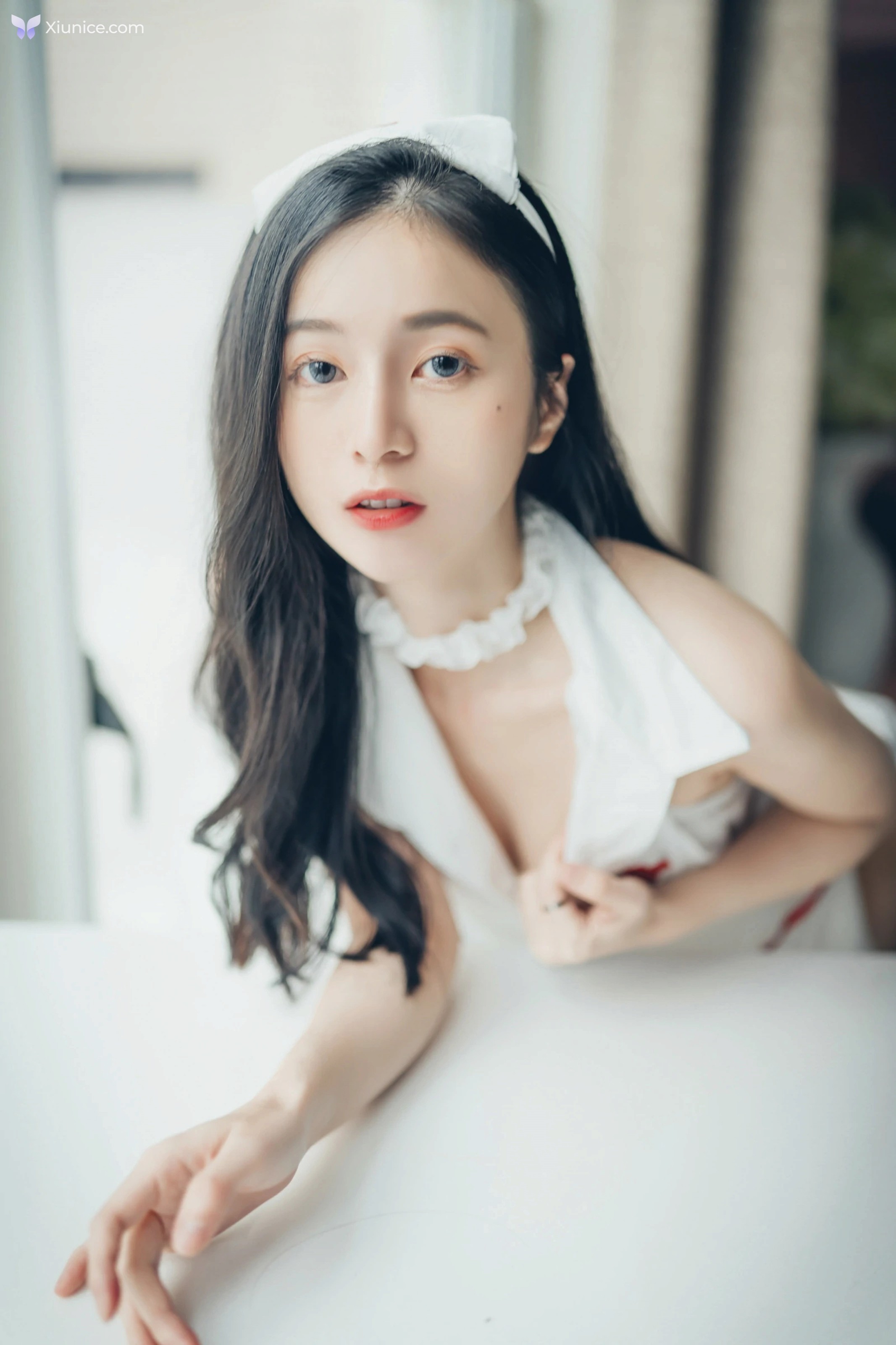 JVID 辰辰 – 透明內褲張開腳比駱駝蹄還更厲害中空小護士兩片式睡衣 第60张