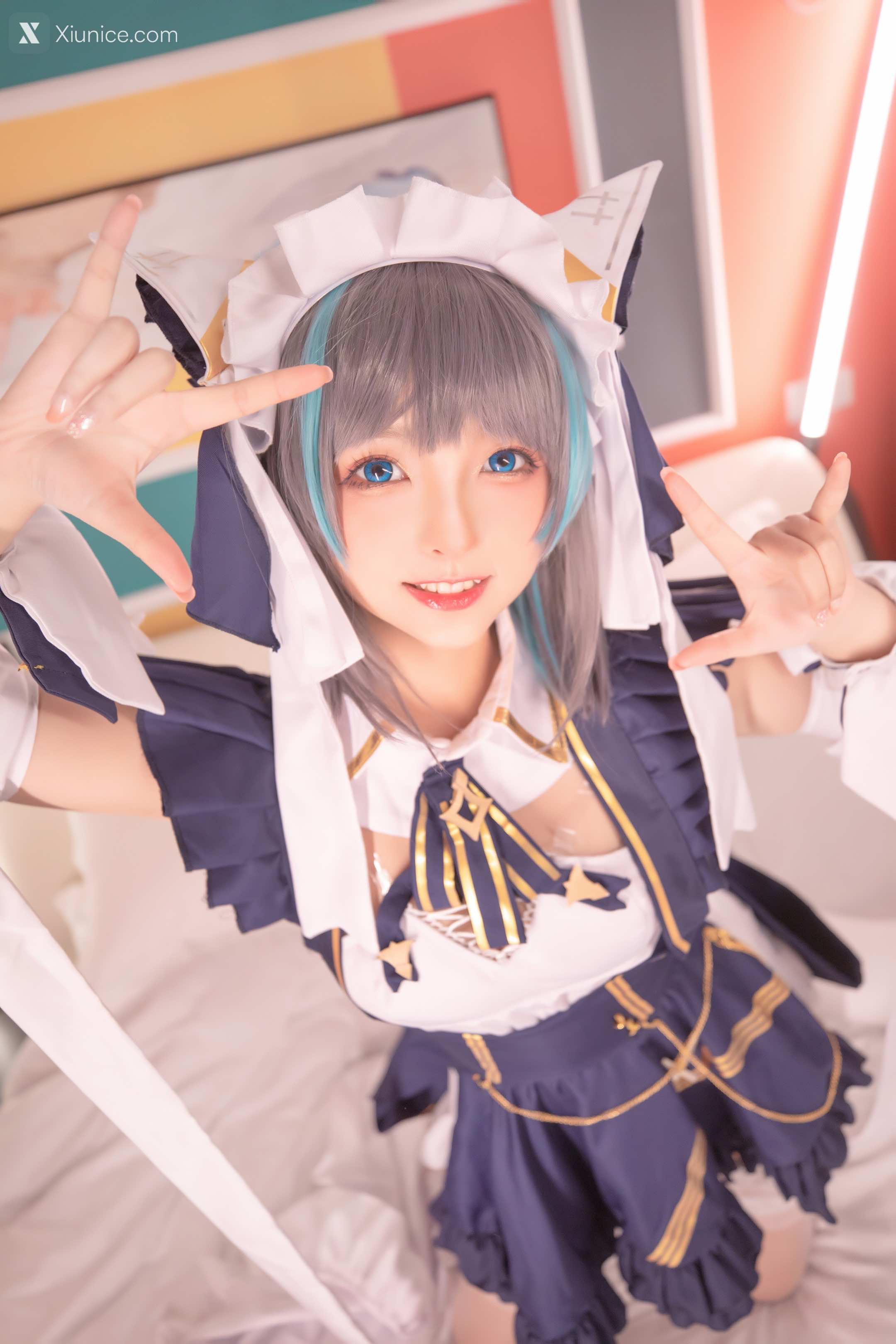 Coser@神楽坂真冬 Vol.085 绝对企画-柴郡cos《纯色庭院》 第106张