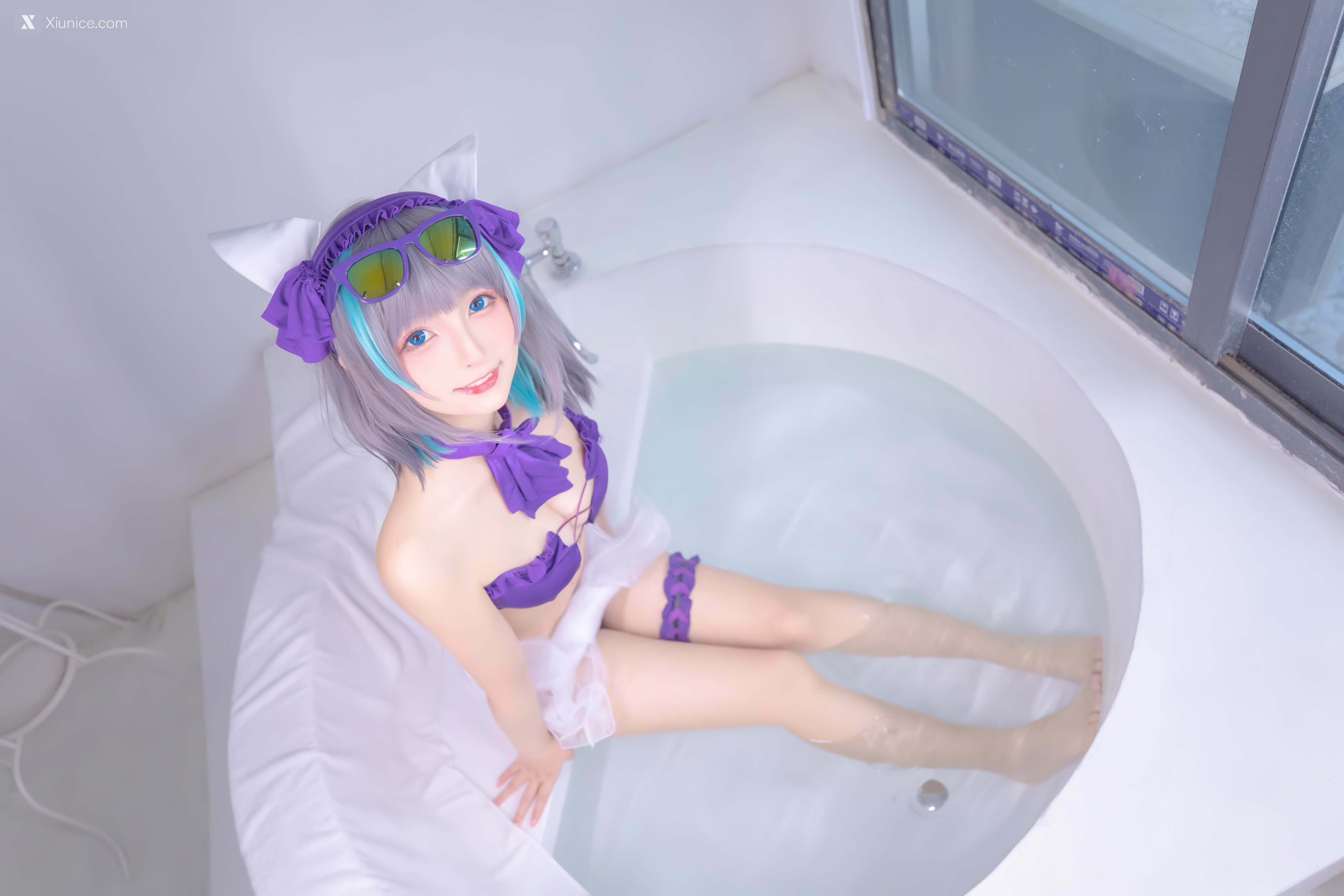 Coser@神楽坂真冬 Vol.085 绝对企画-柴郡cos《纯色庭院》 第55张
