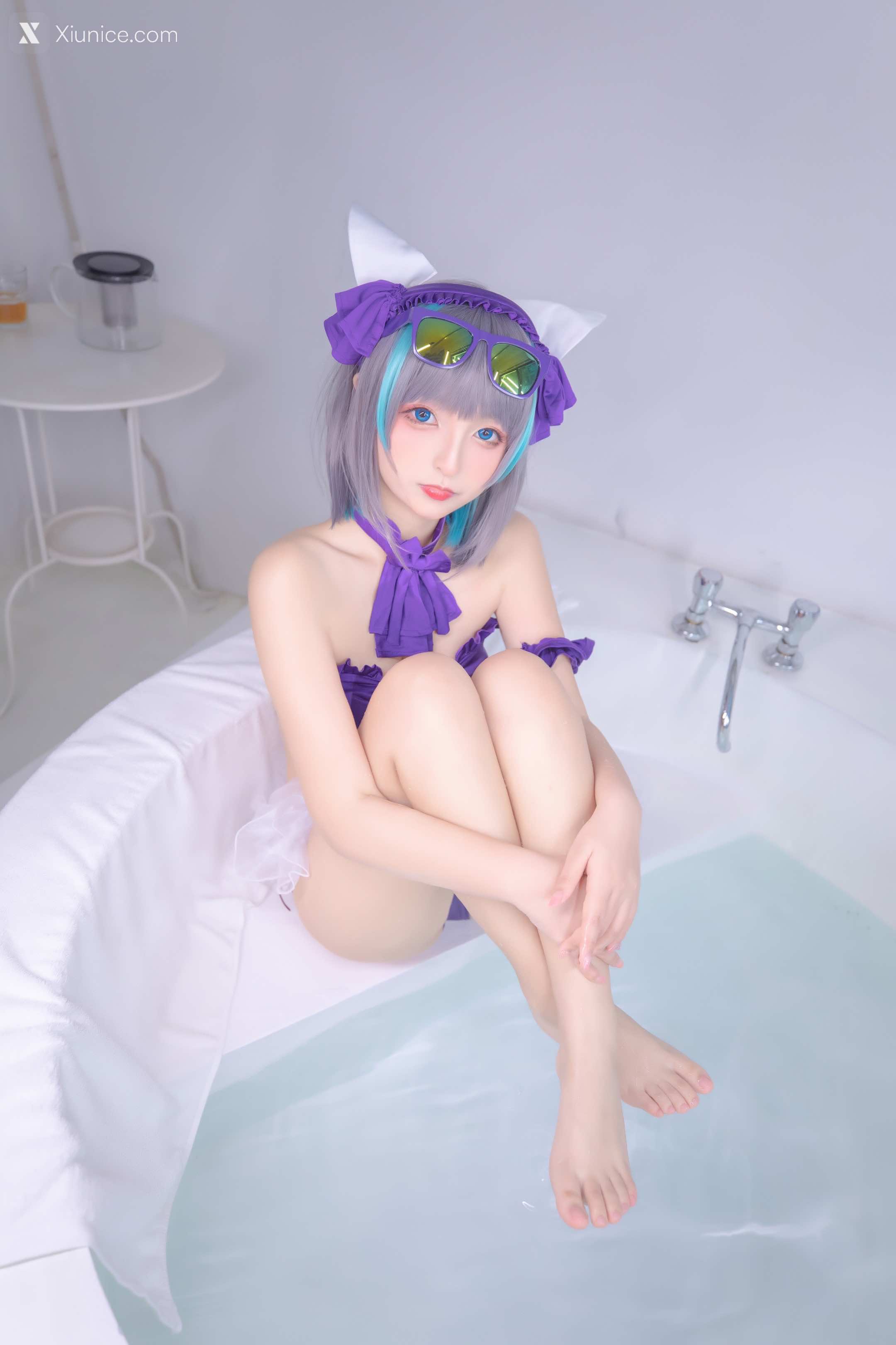 Coser@神楽坂真冬 Vol.085 绝对企画-柴郡cos《纯色庭院》 第58张
