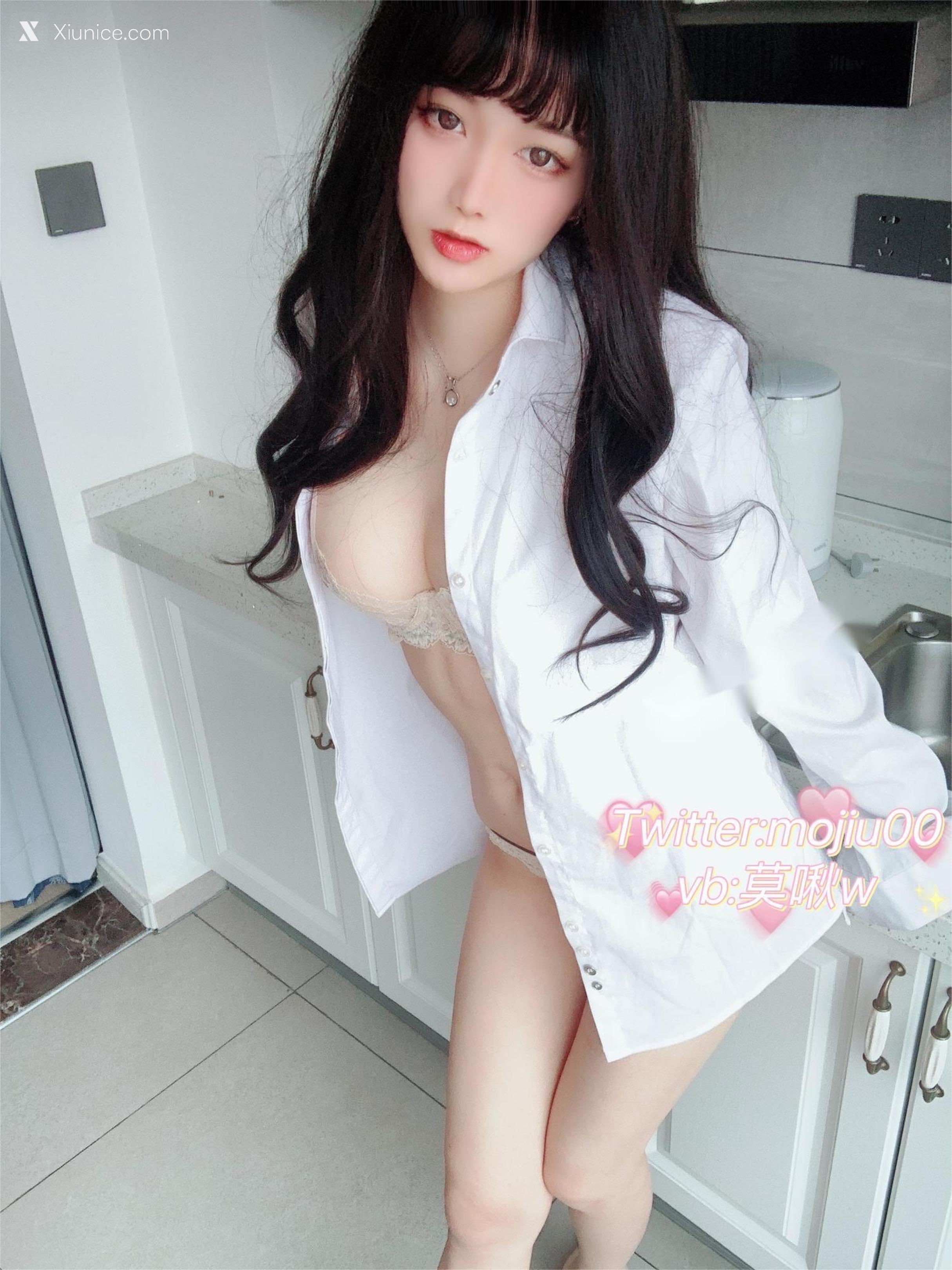 Coser@小青茗 露脸定制白色衬衫 第19张