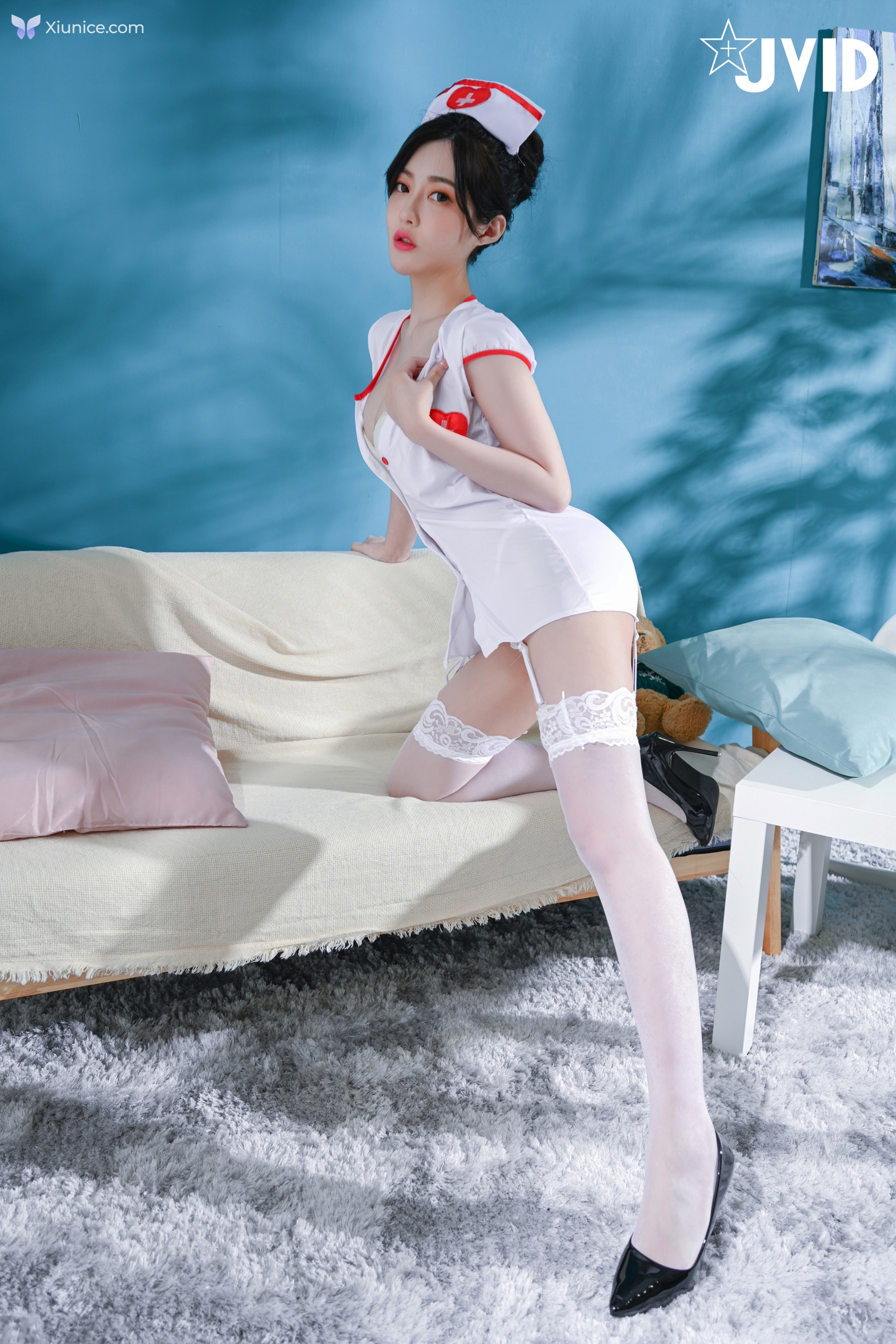 JVID 璃奈醬 – 打完疫苗是不是發燒酸痛痛小護士璃奈醬全心陪伴照顧你還沒輪到打疫苗超幹沒關係璃奈醬腳開開給你在神鮑裡注入白色汁液 第79张