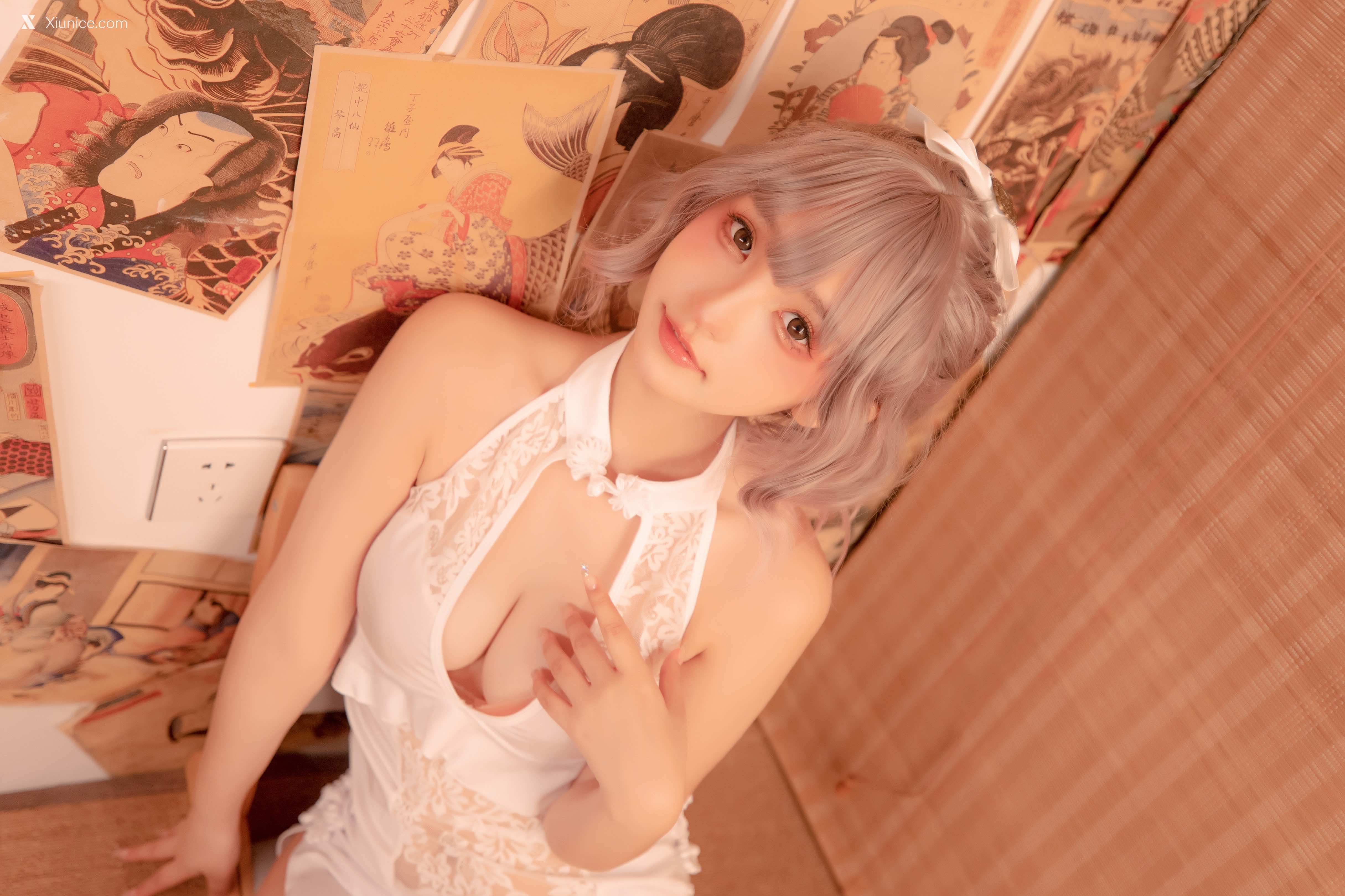 Coser@神楽坂真冬 Vol.099 白旗袍 第37张
