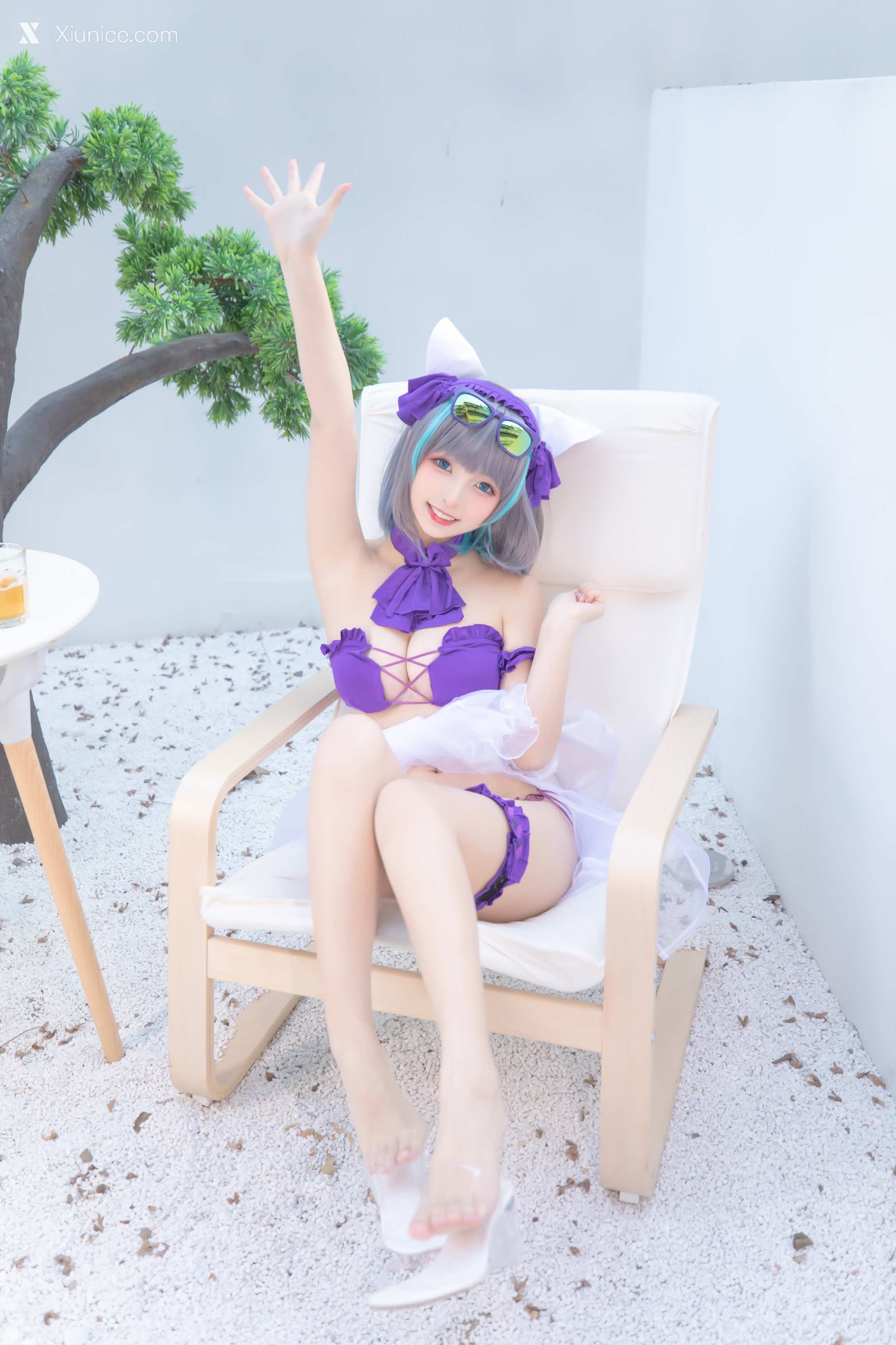 Coser@神楽坂真冬 Vol.085 绝对企画-柴郡cos《纯色庭院》 第37张