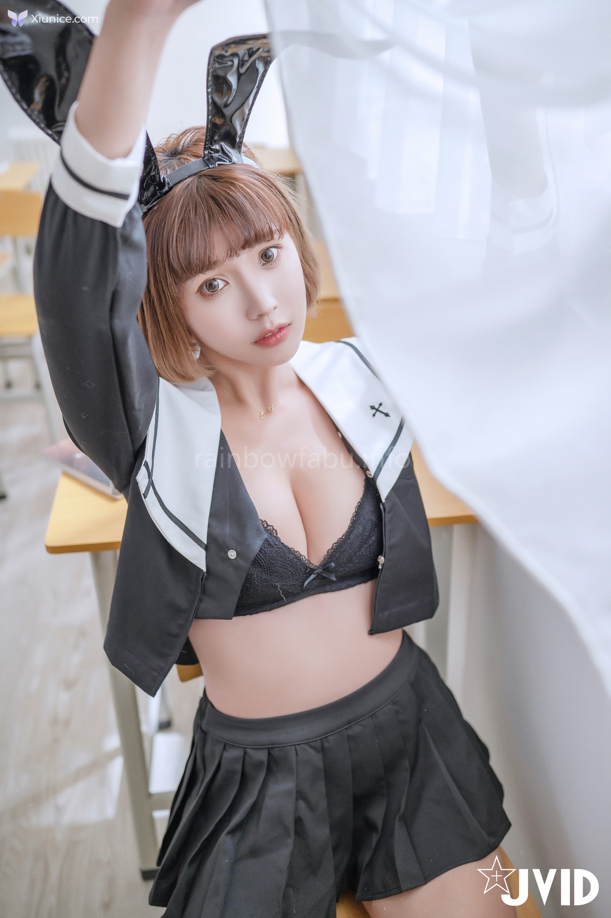 JVID 果寶寶 葉思敏 – 淫欲の萌兔學園 女神級巨乳同框果寶寶和葉思敏在教室裡搞出什麼火花讓老師好難為情 第109张
