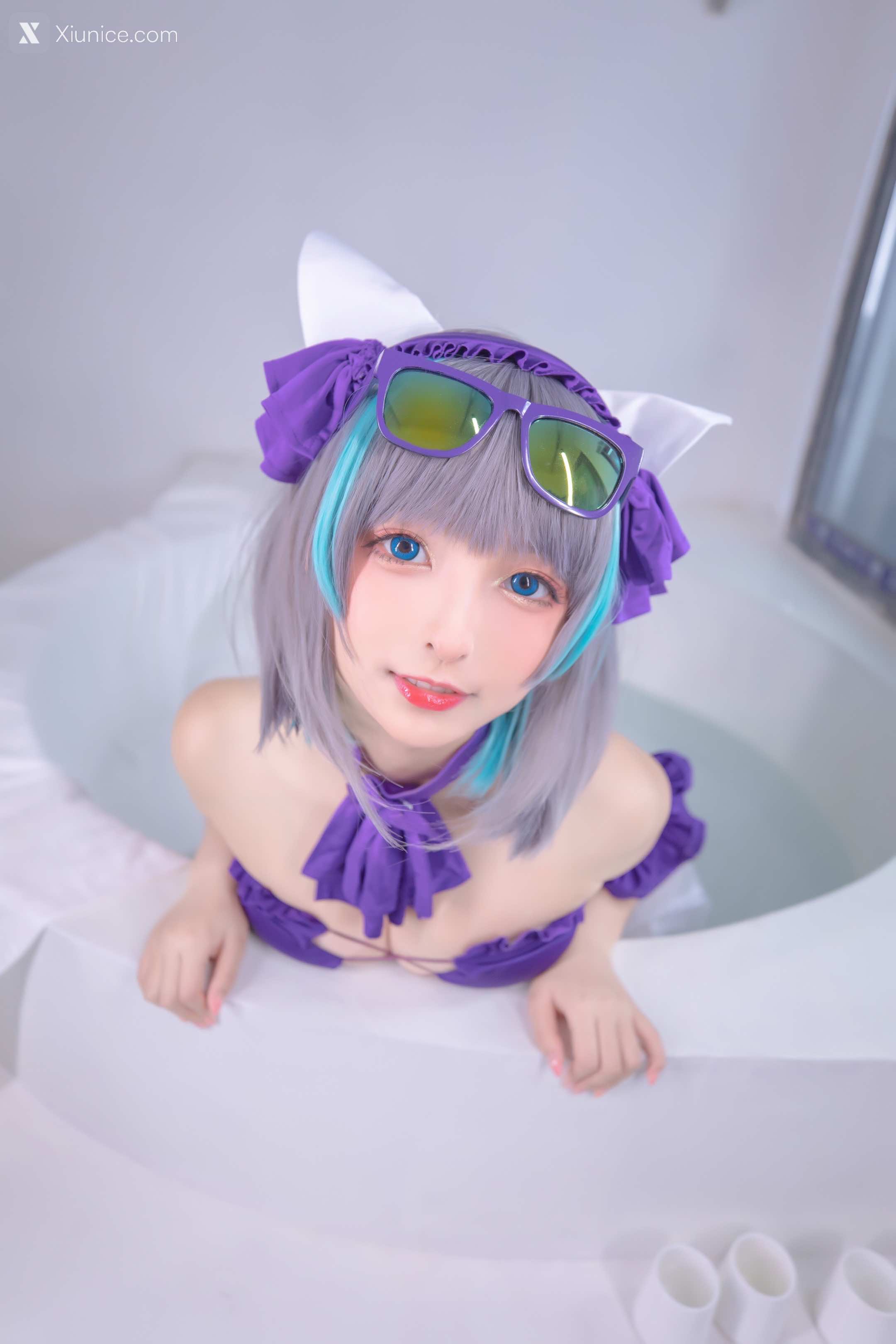 Coser@神楽坂真冬 Vol.085 绝对企画-柴郡cos《纯色庭院》 第66张