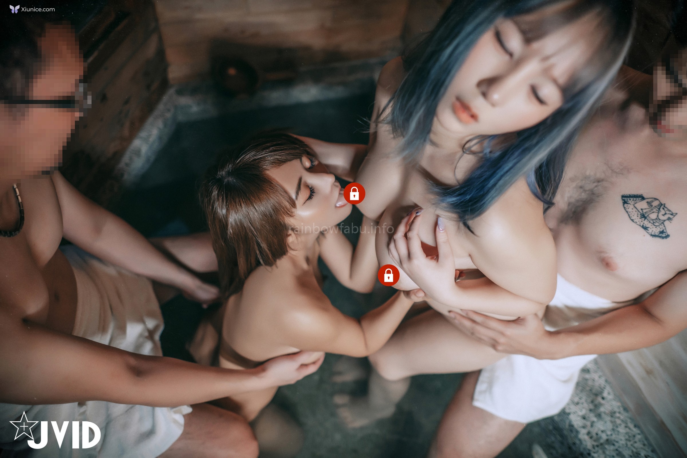 JVID 于心 Lele 樂樂 – 上空無碼學長幫學妹慶祝畢業邀請兩人泡溫泉泥醉混亂 第49张