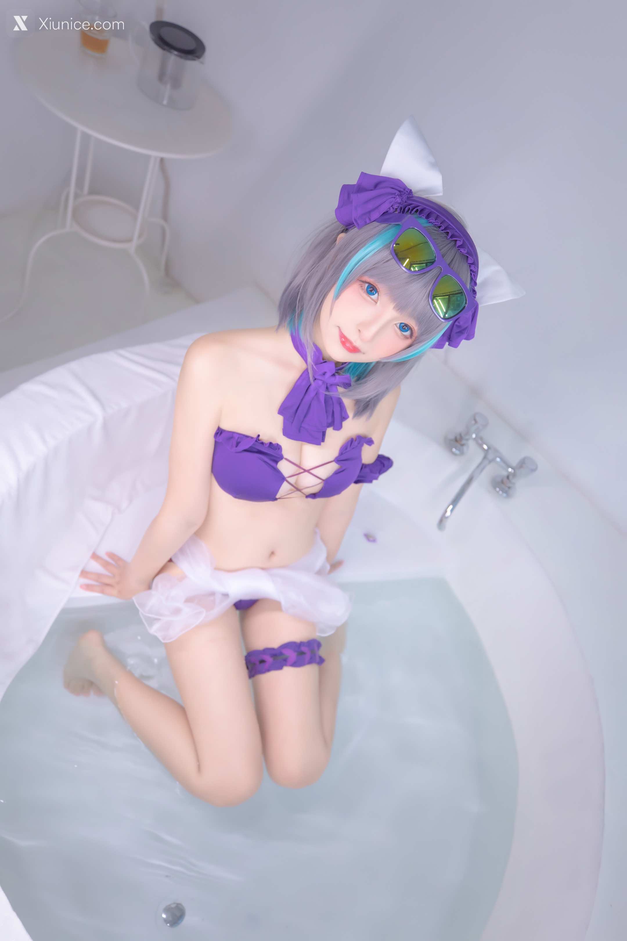 Coser@神楽坂真冬 Vol.085 绝对企画-柴郡cos《纯色庭院》 第57张