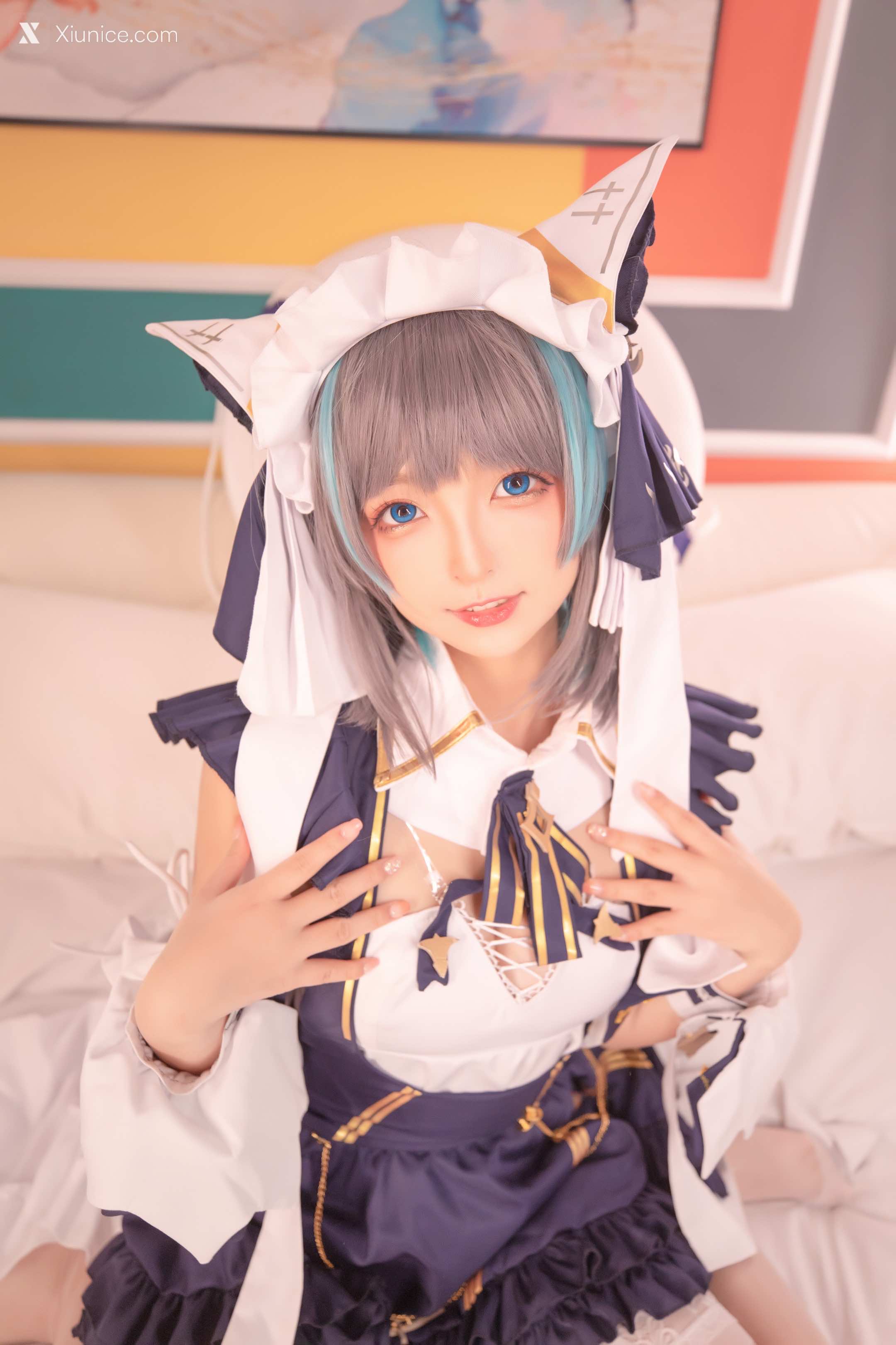 Coser@神楽坂真冬 Vol.085 绝对企画-柴郡cos《纯色庭院》 第133张