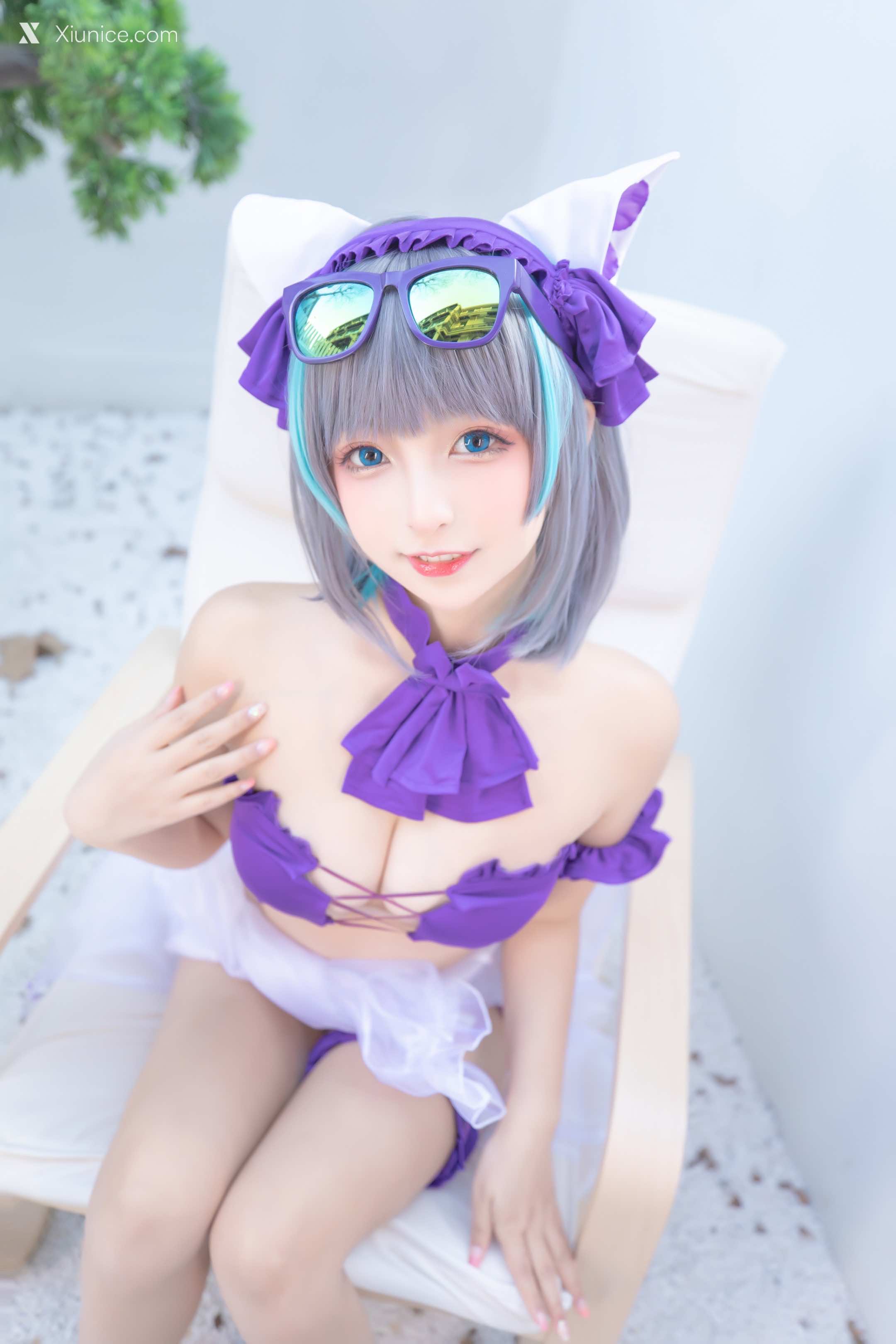 Coser@神楽坂真冬 Vol.085 绝对企画-柴郡cos《纯色庭院》 第8张