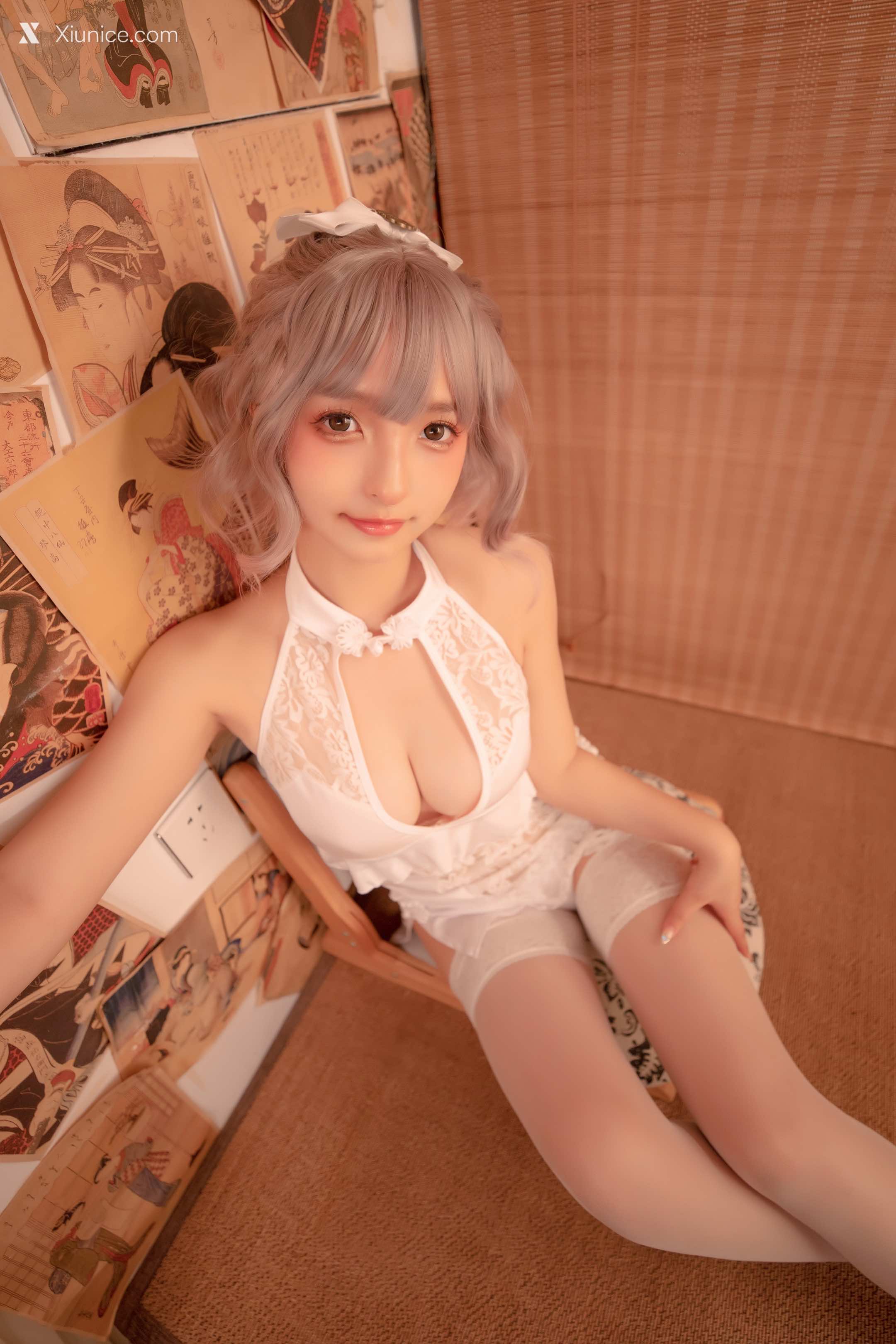 Coser@神楽坂真冬 Vol.099 白旗袍 第33张