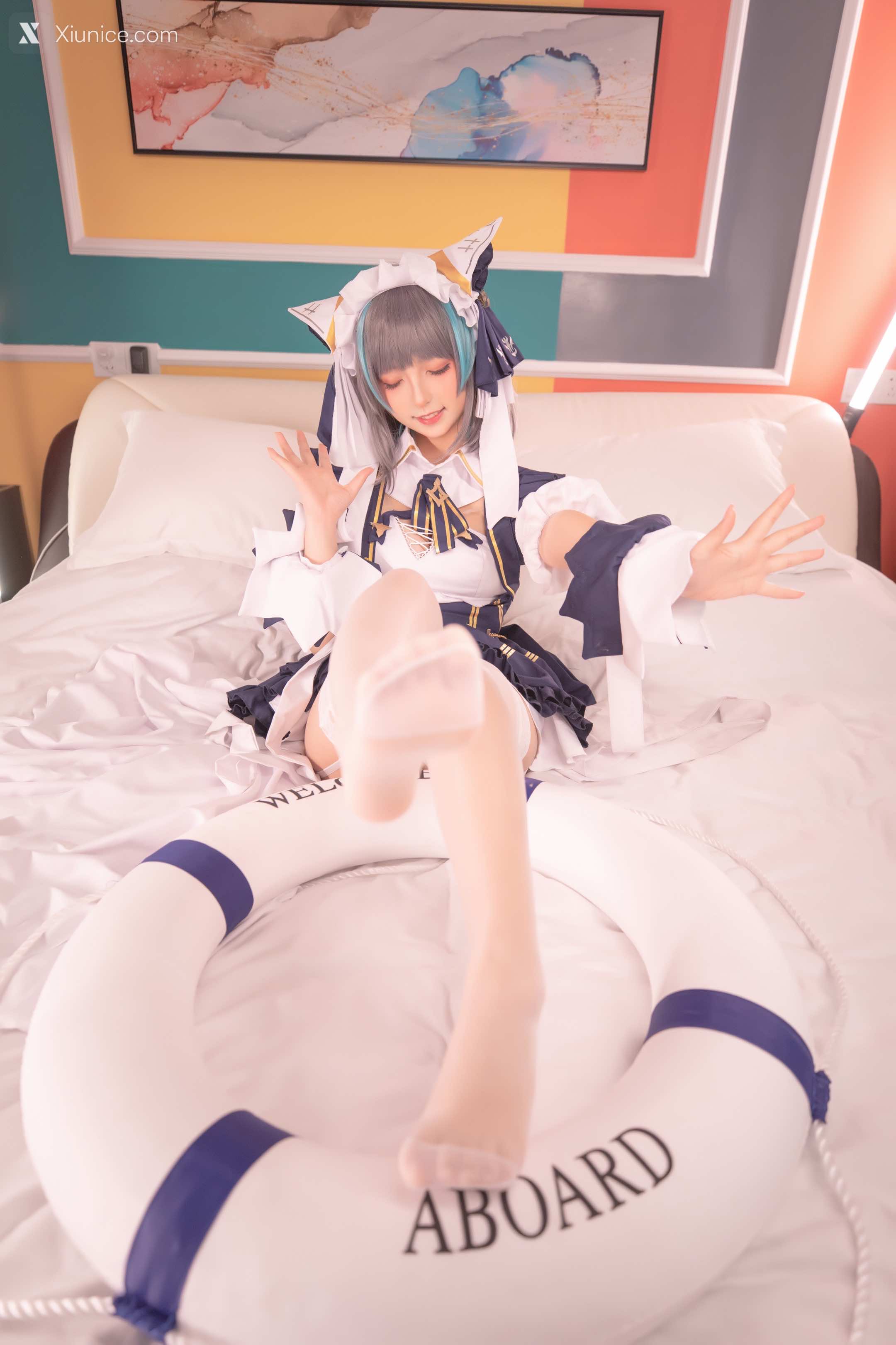Coser@神楽坂真冬 Vol.085 绝对企画-柴郡cos《纯色庭院》 第93张
