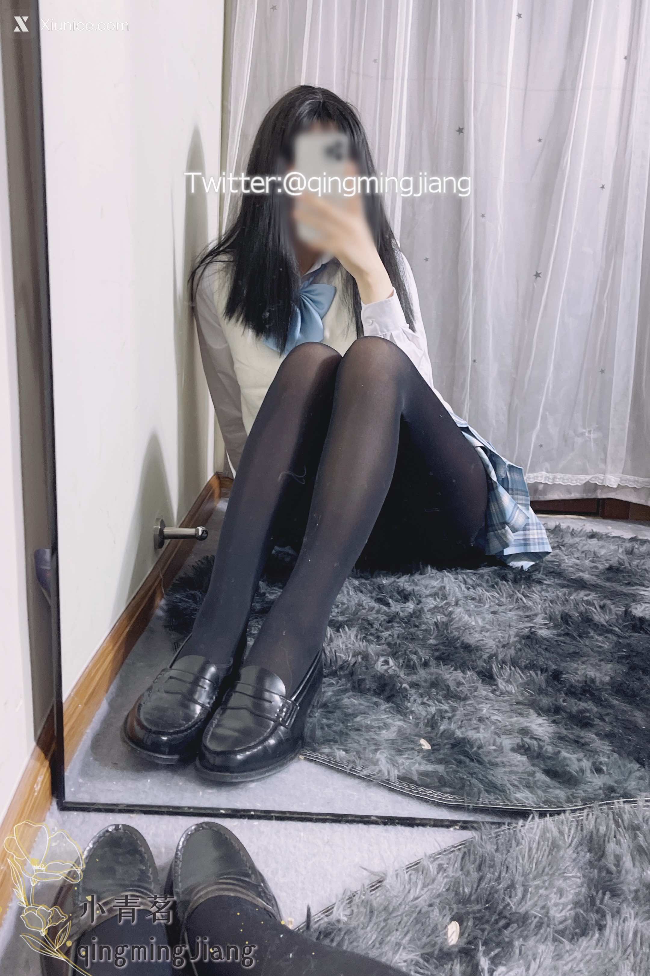 Coser@小青茗 蓝色JK学姐 第19张