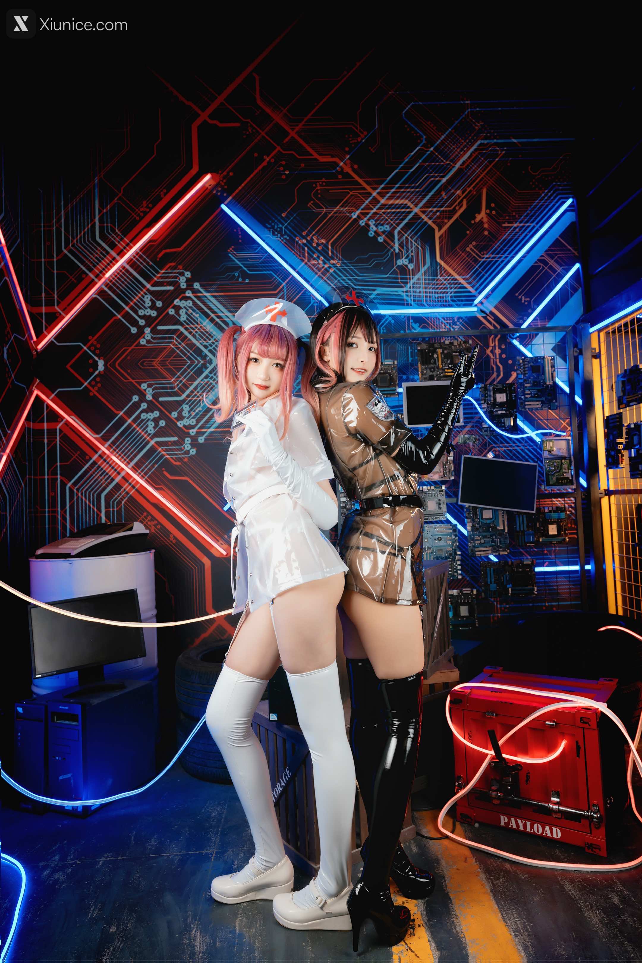 Coser@神楽坂真冬 Vol.057 绝对企画-透明黑白护士双人《無色哲学》 第83张