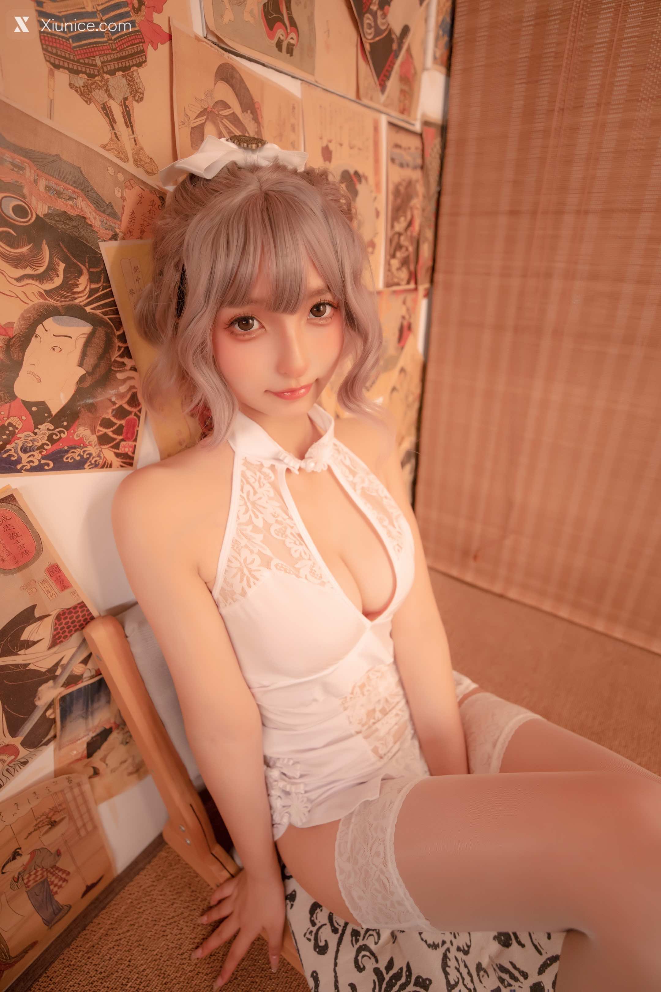 Coser@神楽坂真冬 Vol.099 白旗袍 第32张