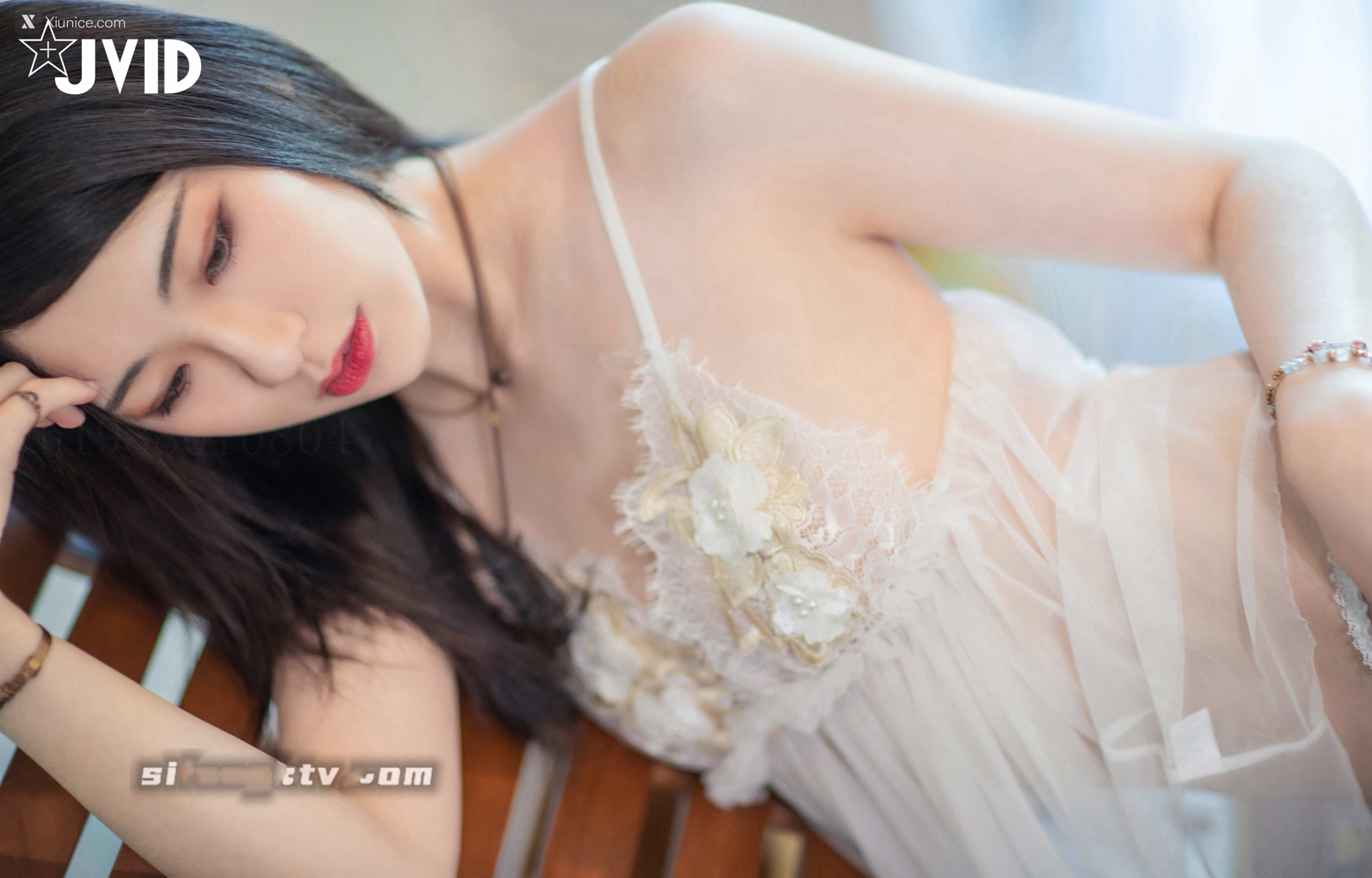 JVID – Ali-White lace pajamas 第51张