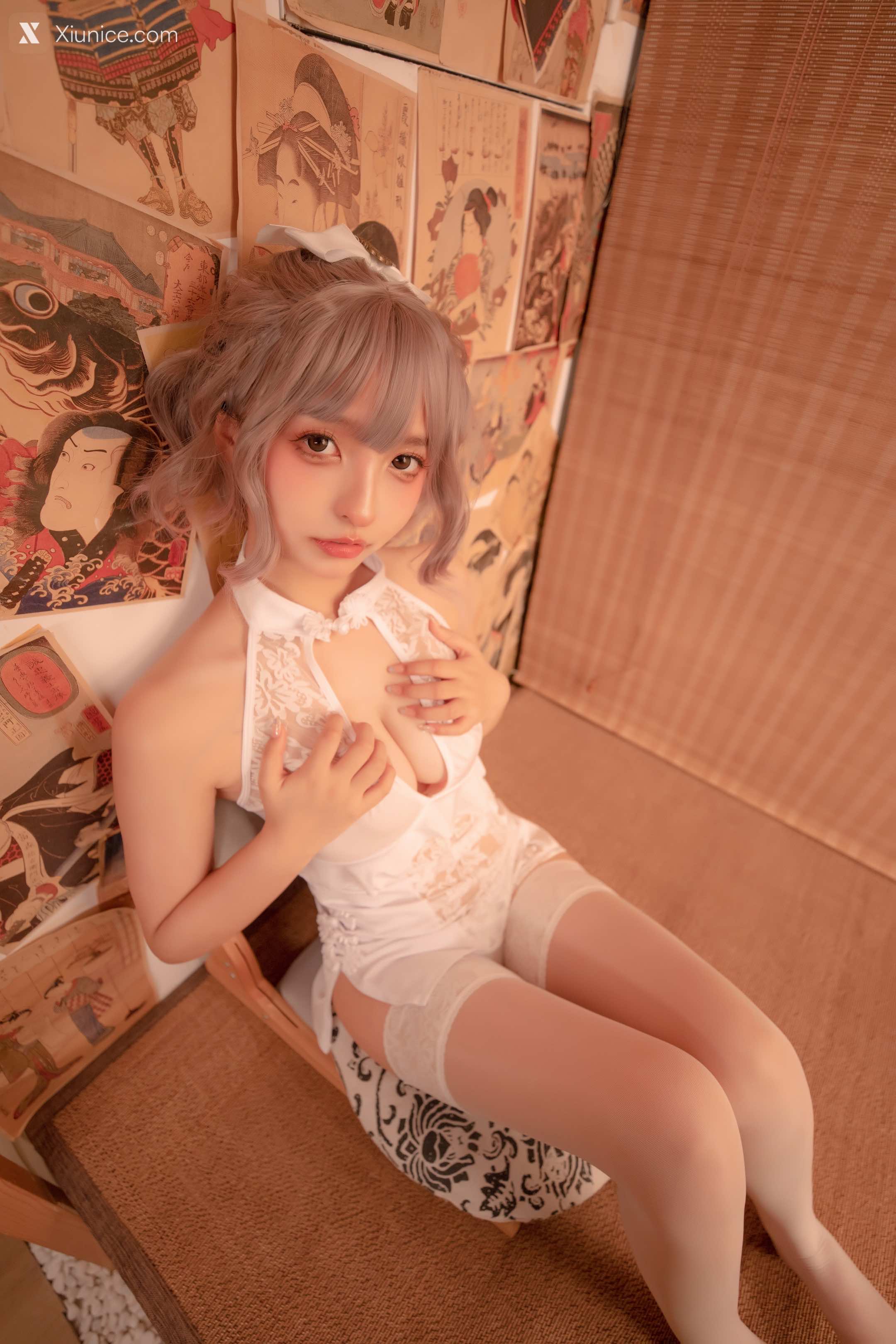 Coser@神楽坂真冬 Vol.099 白旗袍 第31张