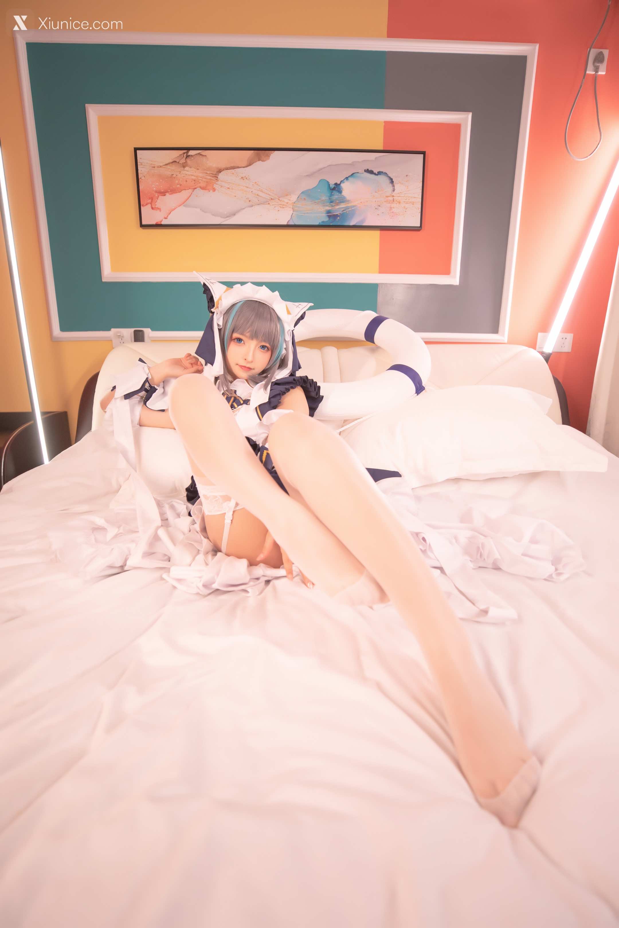 Coser@神楽坂真冬 Vol.085 绝对企画-柴郡cos《纯色庭院》 第144张