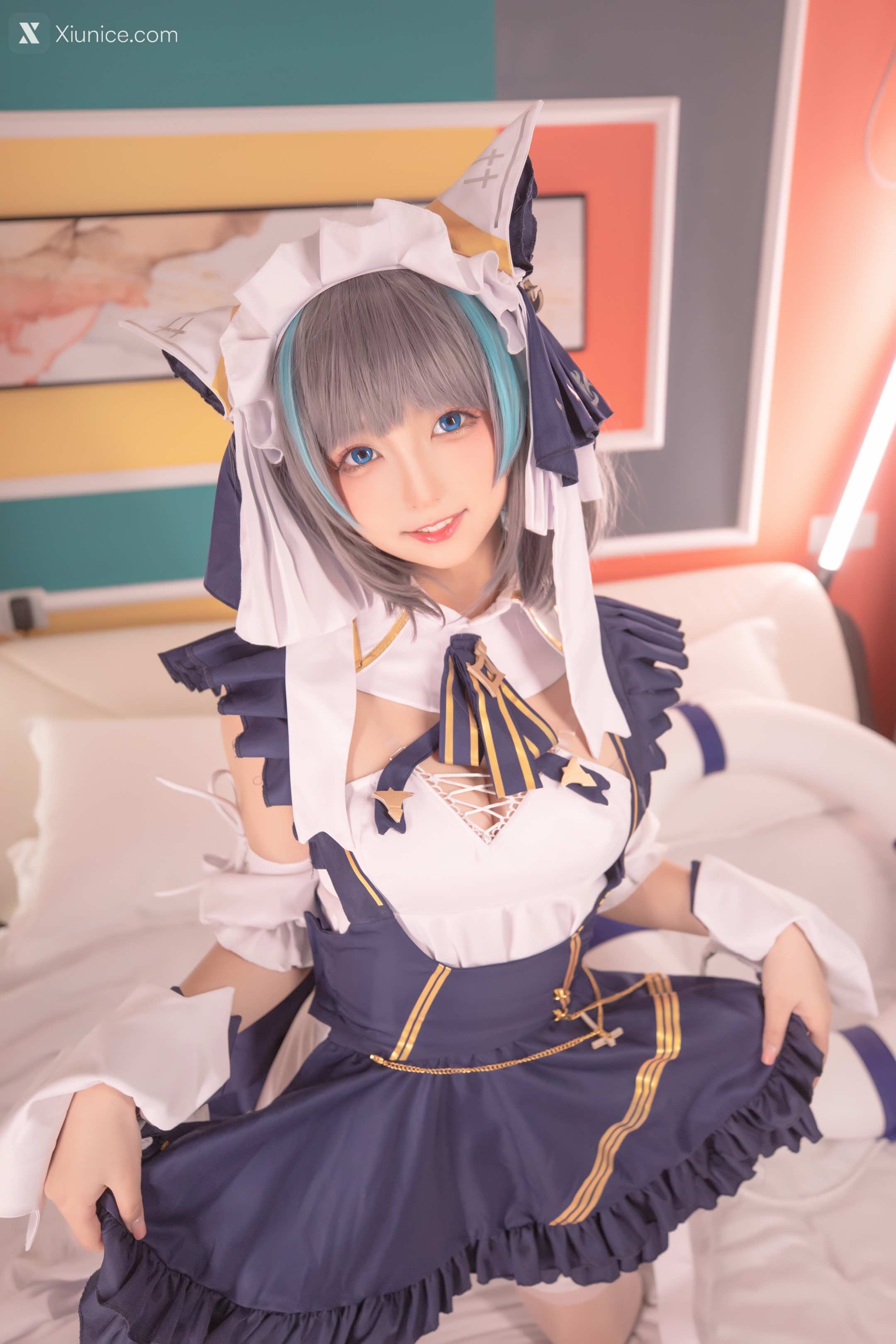 Coser@神楽坂真冬 Vol.085 绝对企画-柴郡cos《纯色庭院》 第105张
