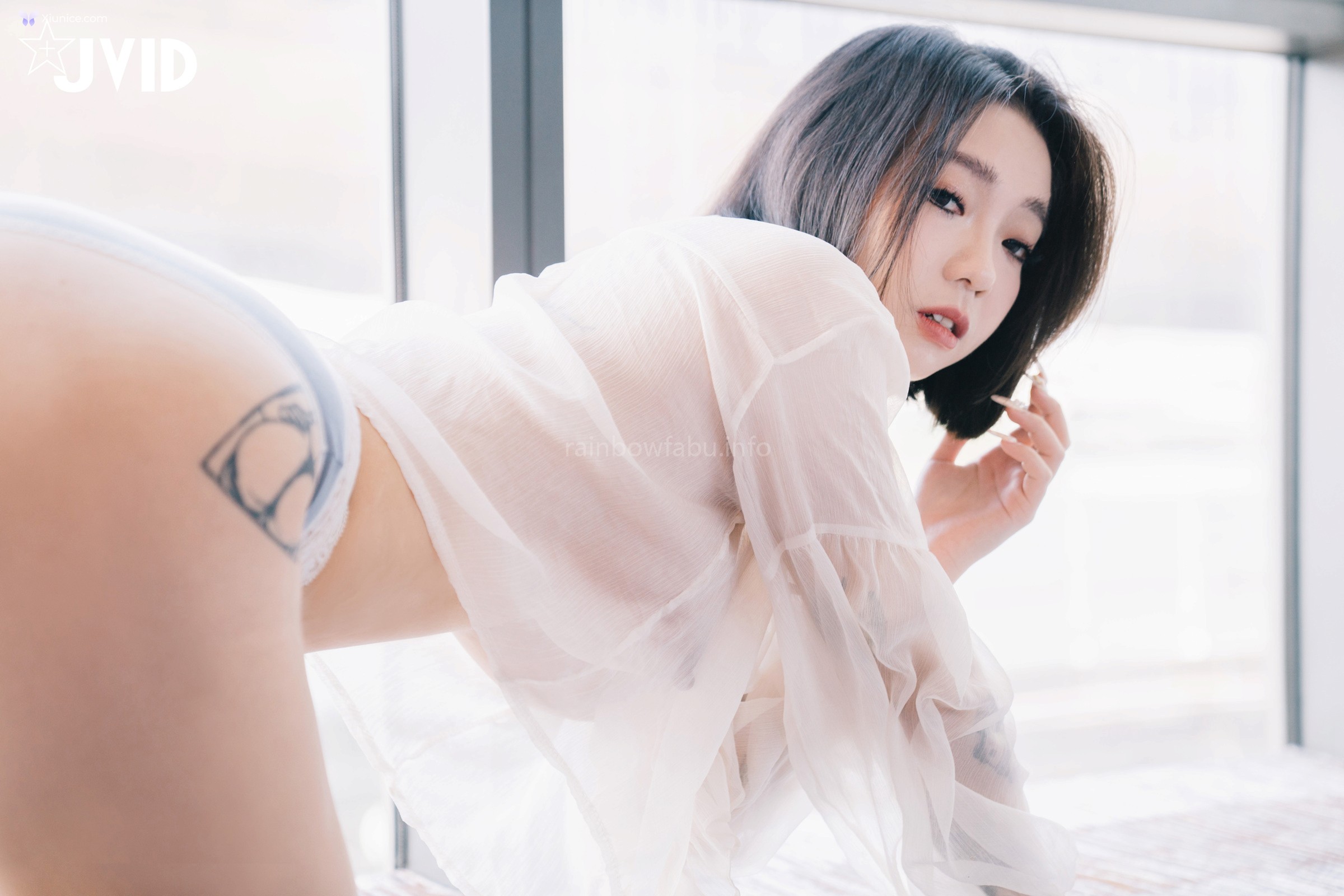 JVID 雅捷 – 你絕對沒看過的超清純從良版E奶雅捷.絕美人妻再清澀在你面前也只能兩腿開開 第37张