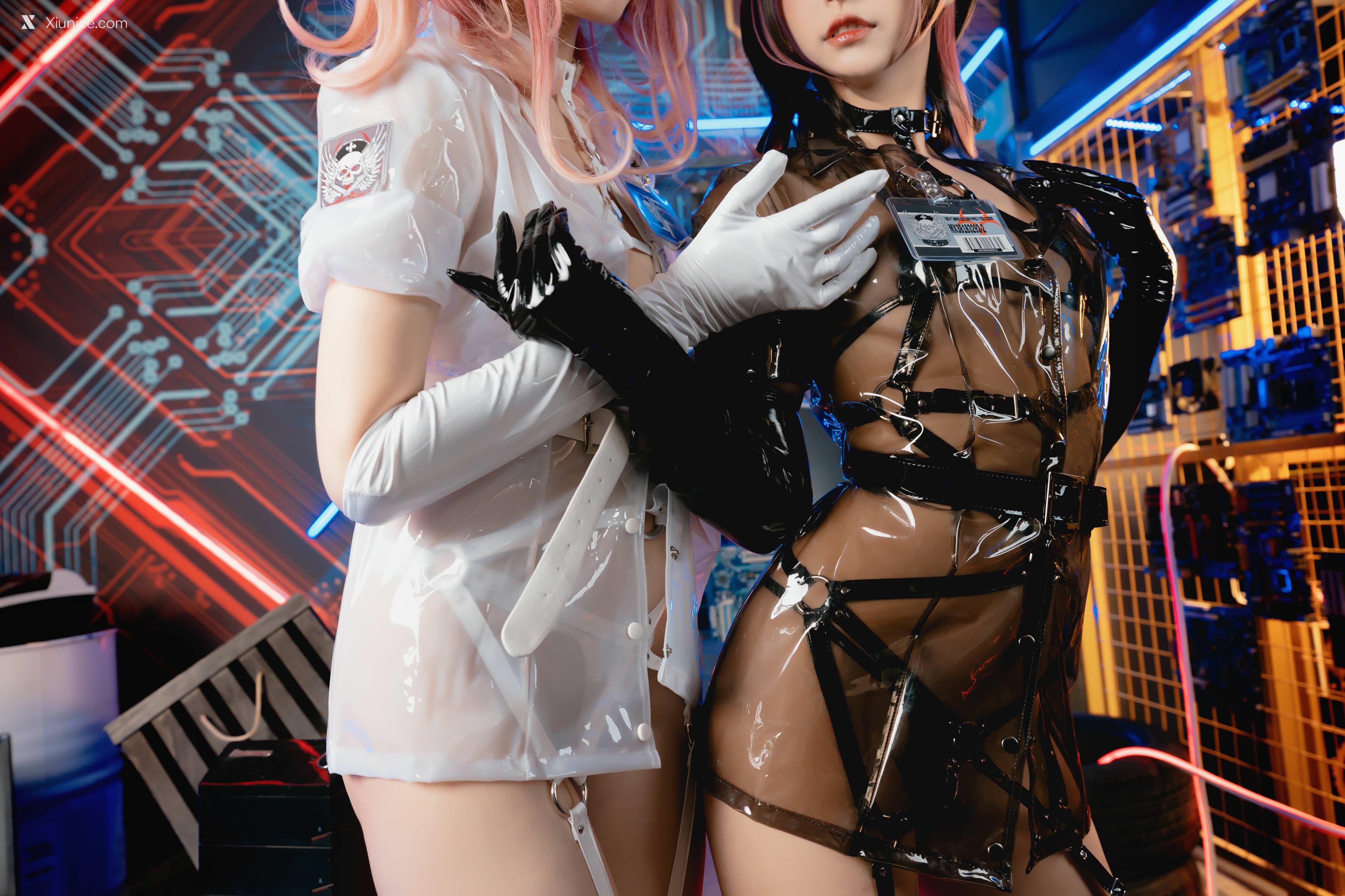 Coser@神楽坂真冬 Vol.057 绝对企画-透明黑白护士双人《無色哲学》 第104张