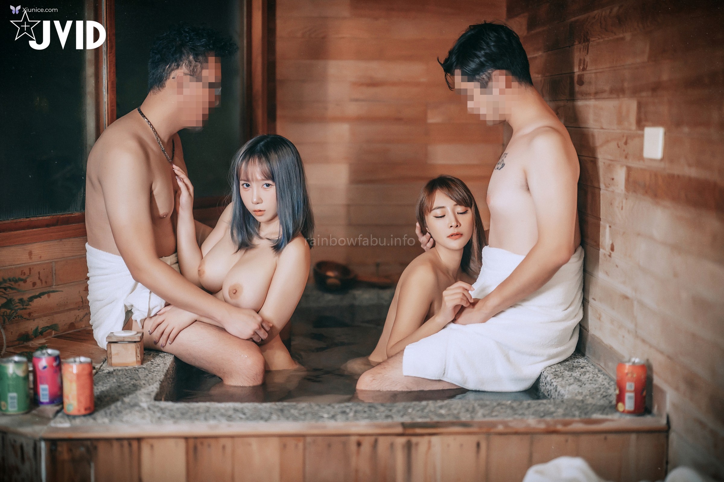 JVID 于心 Lele 樂樂 – 上空無碼學長幫學妹慶祝畢業邀請兩人泡溫泉泥醉混亂 第45张