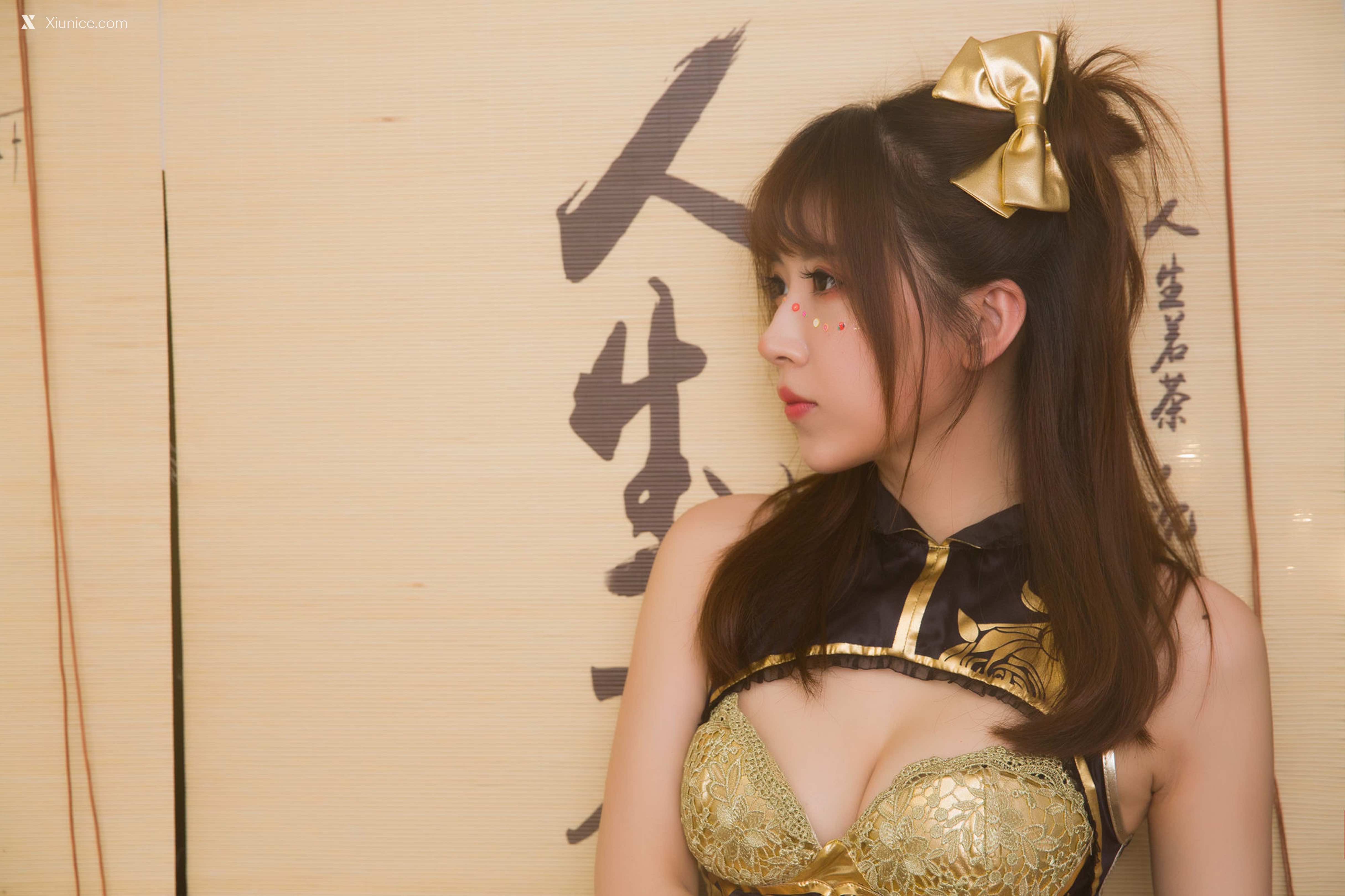 Coser@小女巫露娜 Vol.005 金丝旗袍 第24张