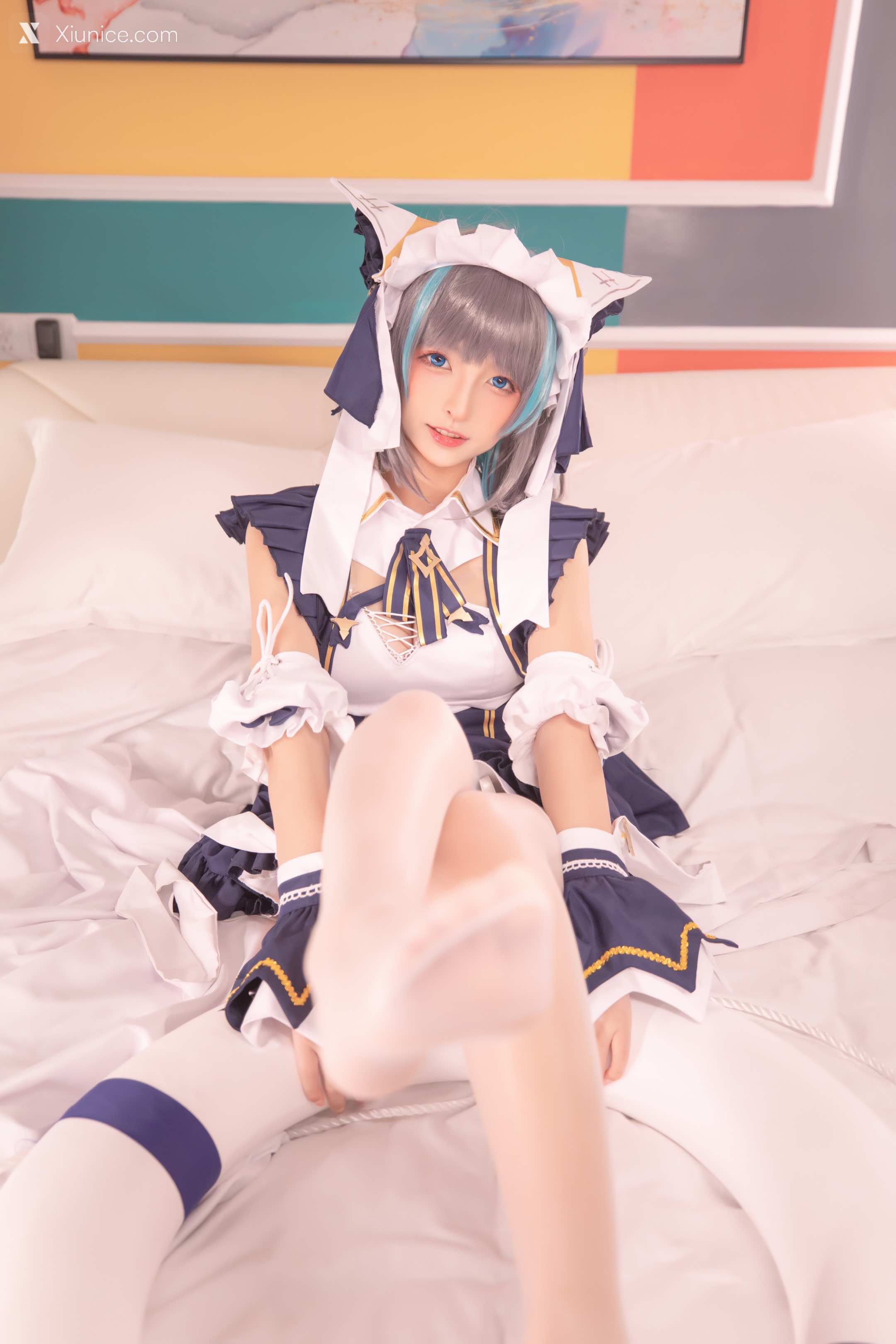 Coser@神楽坂真冬 Vol.085 绝对企画-柴郡cos《纯色庭院》 第92张