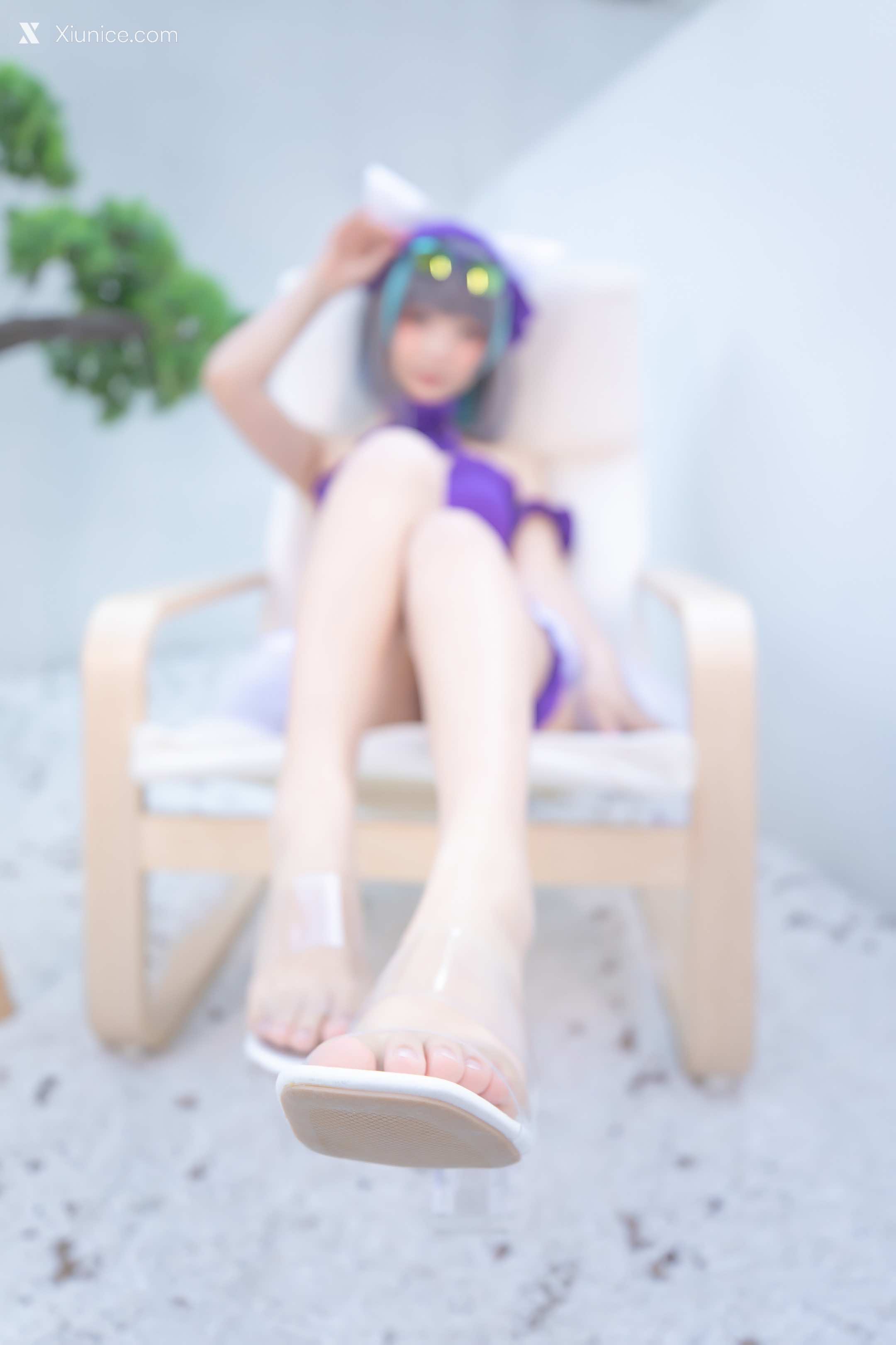 Coser@神楽坂真冬 Vol.085 绝对企画-柴郡cos《纯色庭院》 第14张