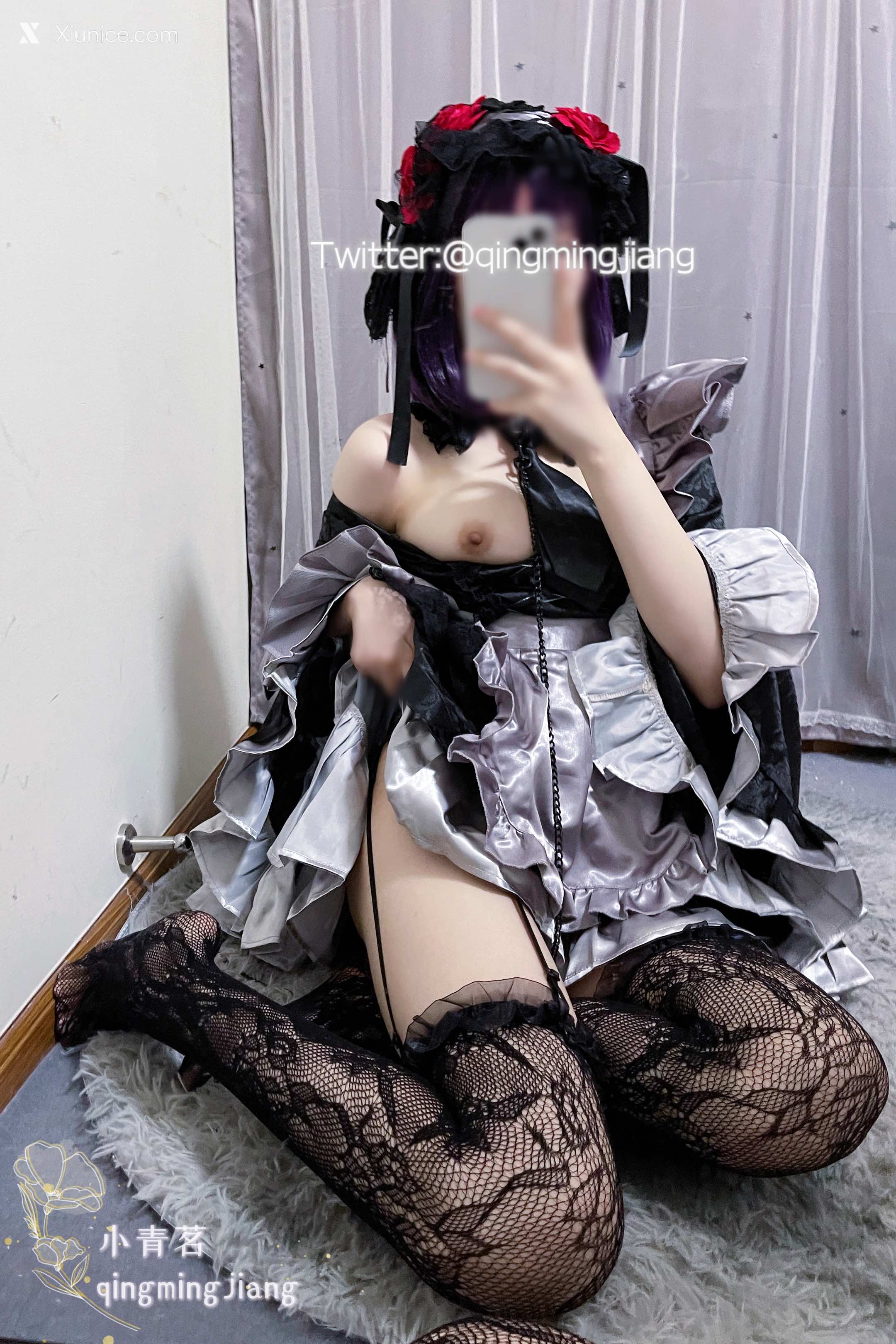 Coser@小青茗 黑丝喷血诱惑 第27张
