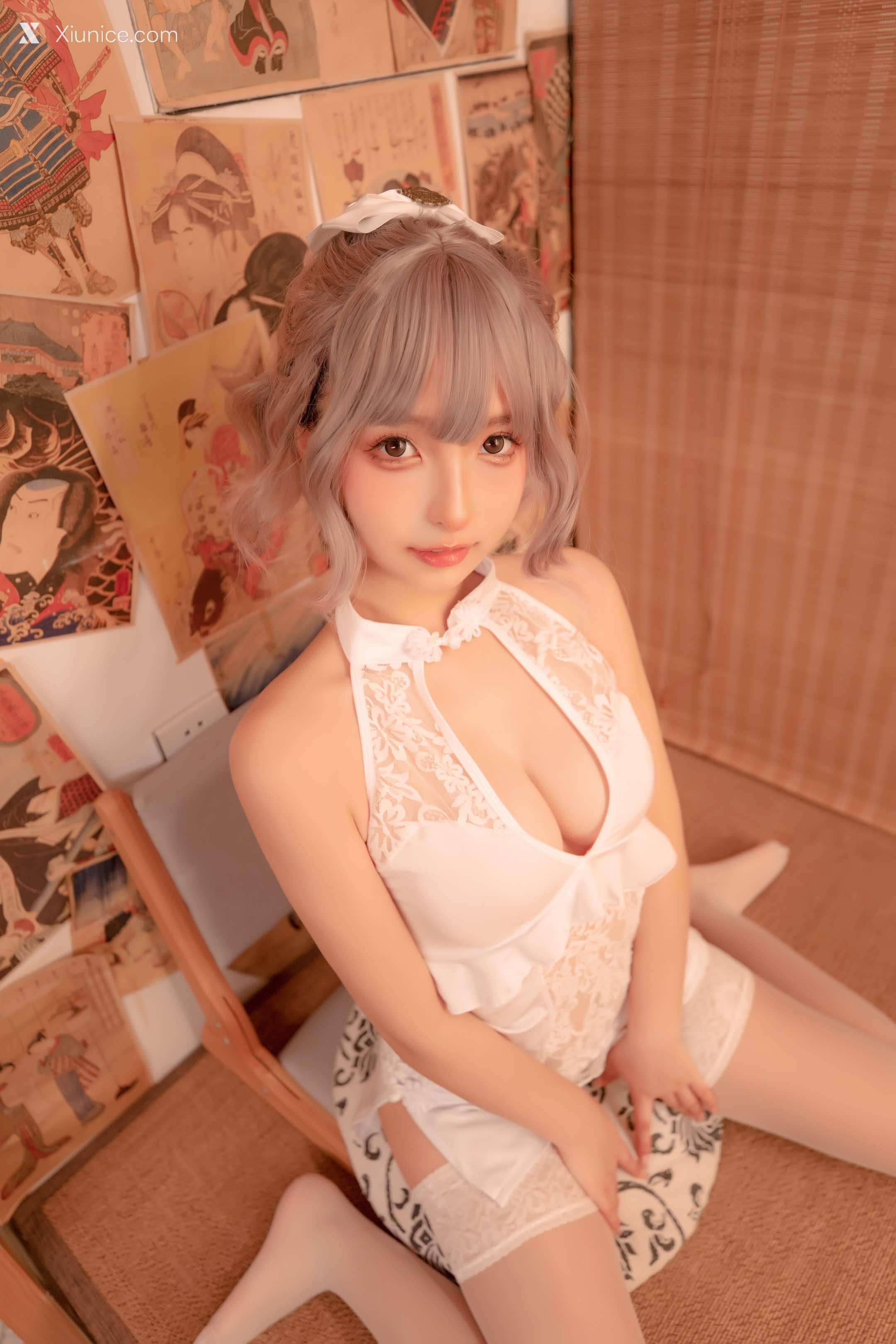 Coser@神楽坂真冬 Vol.099 白旗袍 第1张