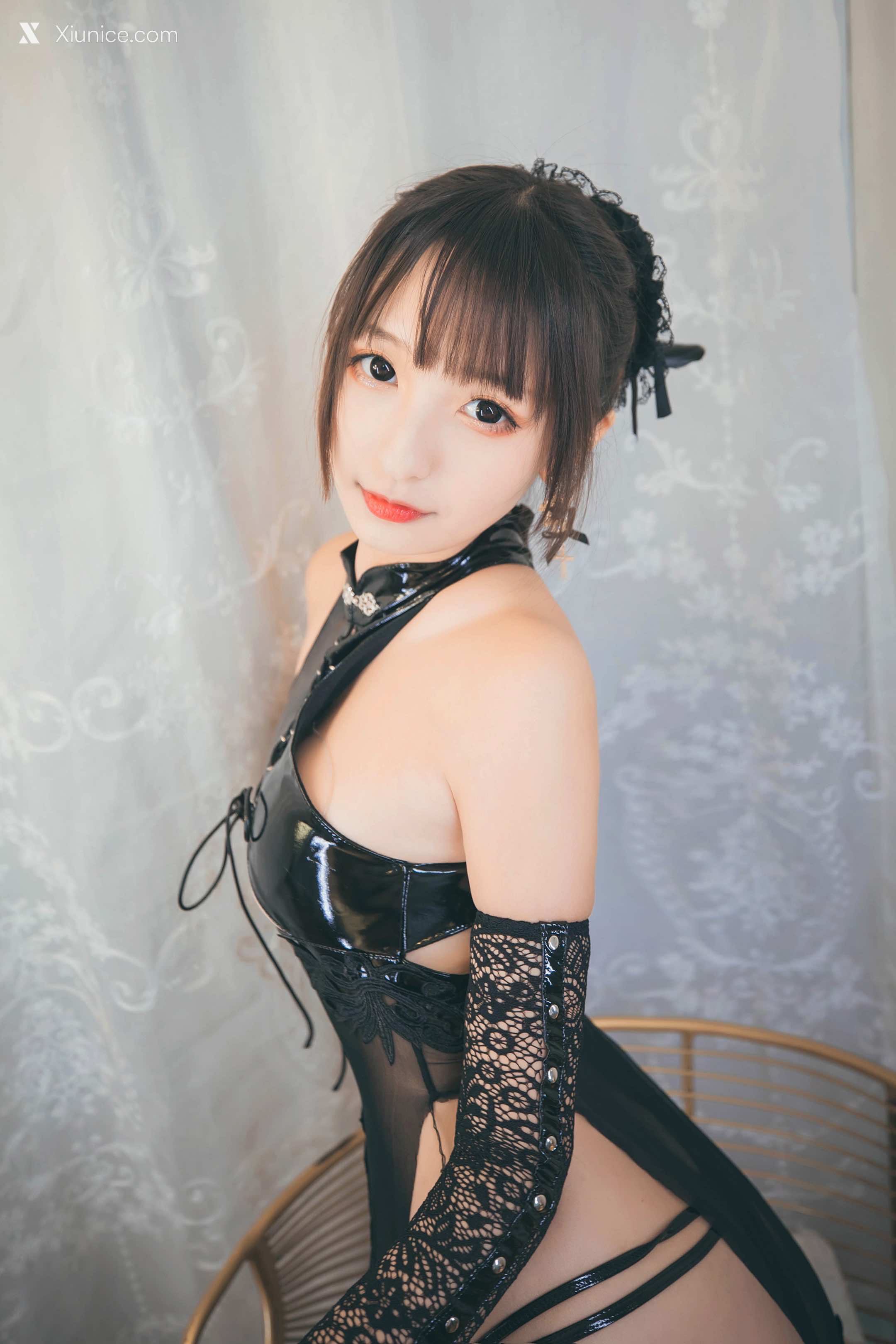 Coser@神楽坂真冬 Vol.068 绝对企画-黑白旗袍《風と月》 第120张